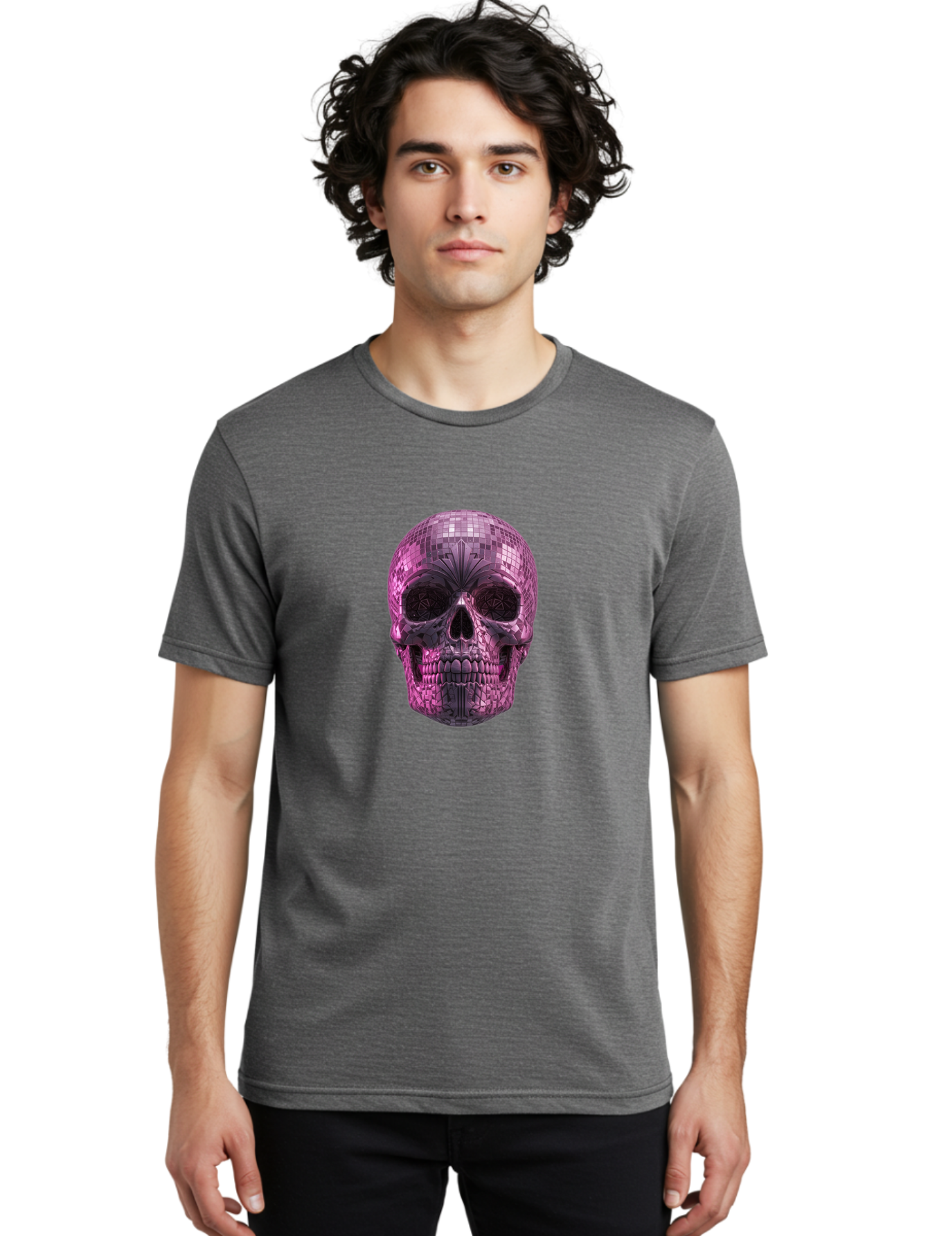 Disco-Skull-4 Men'S Graphic Tee, 100% Cotton, Comfortable Casual Summer Wear, Machine Washable, Vintage Camera, Old Camera, Antique Camera, Black Camera, Classic Photography, Photography Equipment, Nostalgic Device, Film Camera, Camera Art Bak429 27