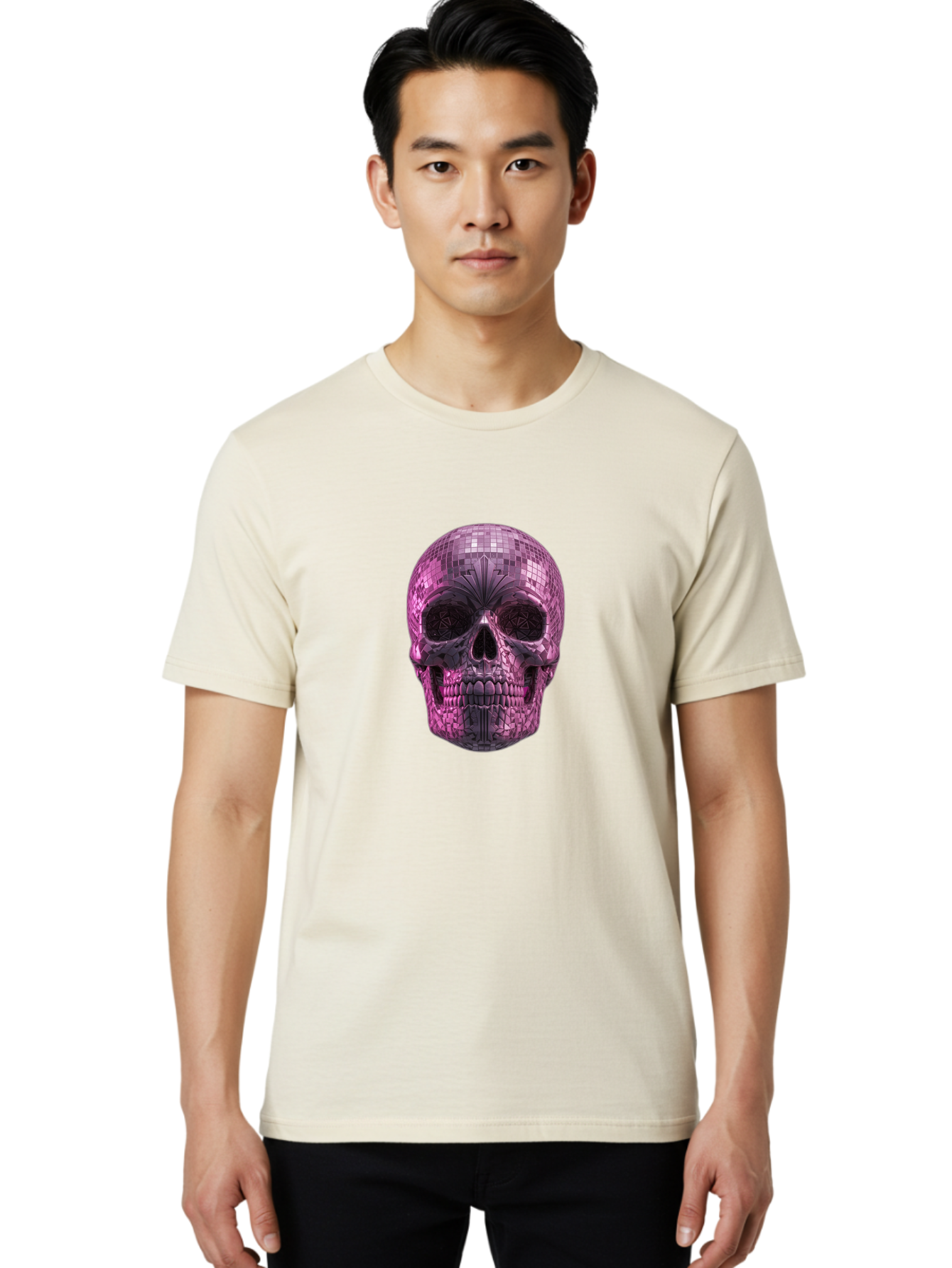 Disco-Skull-4 Men'S Graphic Tee, 100% Cotton, Comfortable Casual Summer Wear, Machine Washable, Vintage Camera, Old Camera, Antique Camera, Black Camera, Classic Photography, Photography Equipment, Nostalgic Device, Film Camera, Camera Art Bak429 18