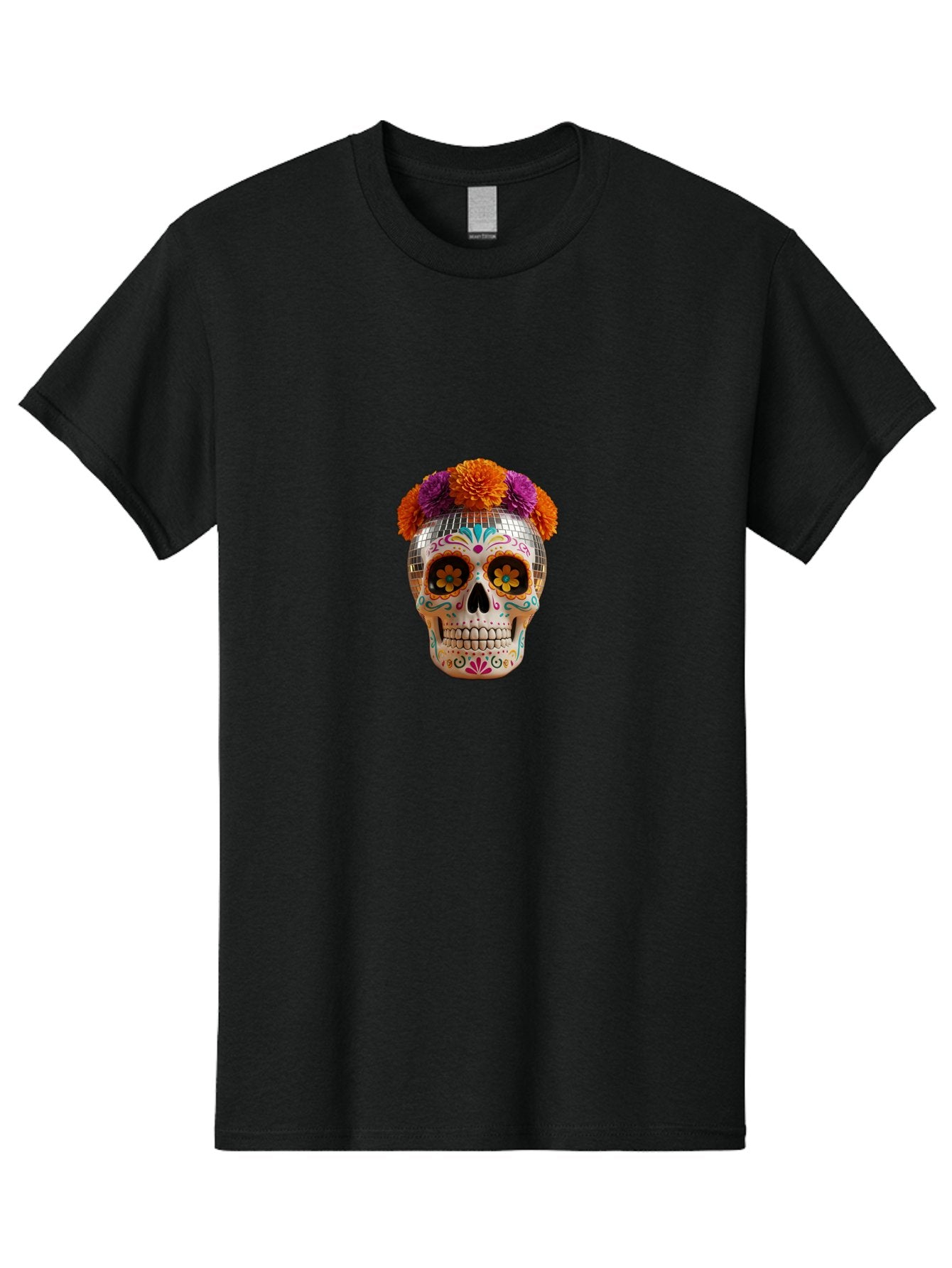 Disco-Sugar-Skull Men'S Graphic Tee, 100% Cotton, Comfortable Casual Summer Wear, Machine Washable, Vintage Camera, Old Camera, Antique Camera, Black Camera, Classic Photography, Photography Equipment, Nostalgic Device, Film Camera, Camera Art Bak431 9