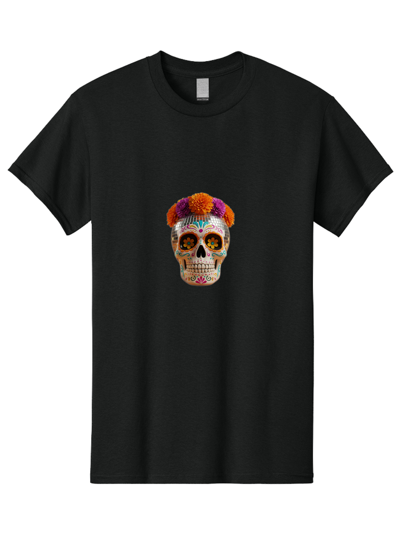Disco-Sugar-Skull Men'S Graphic Tee, 100% Cotton, Comfortable Casual Summer Wear, Machine Washable, Vintage Camera, Old Camera, Antique Camera, Black Camera, Classic Photography, Photography Equipment, Nostalgic Device, Film Camera, Camera Art Bak431 5