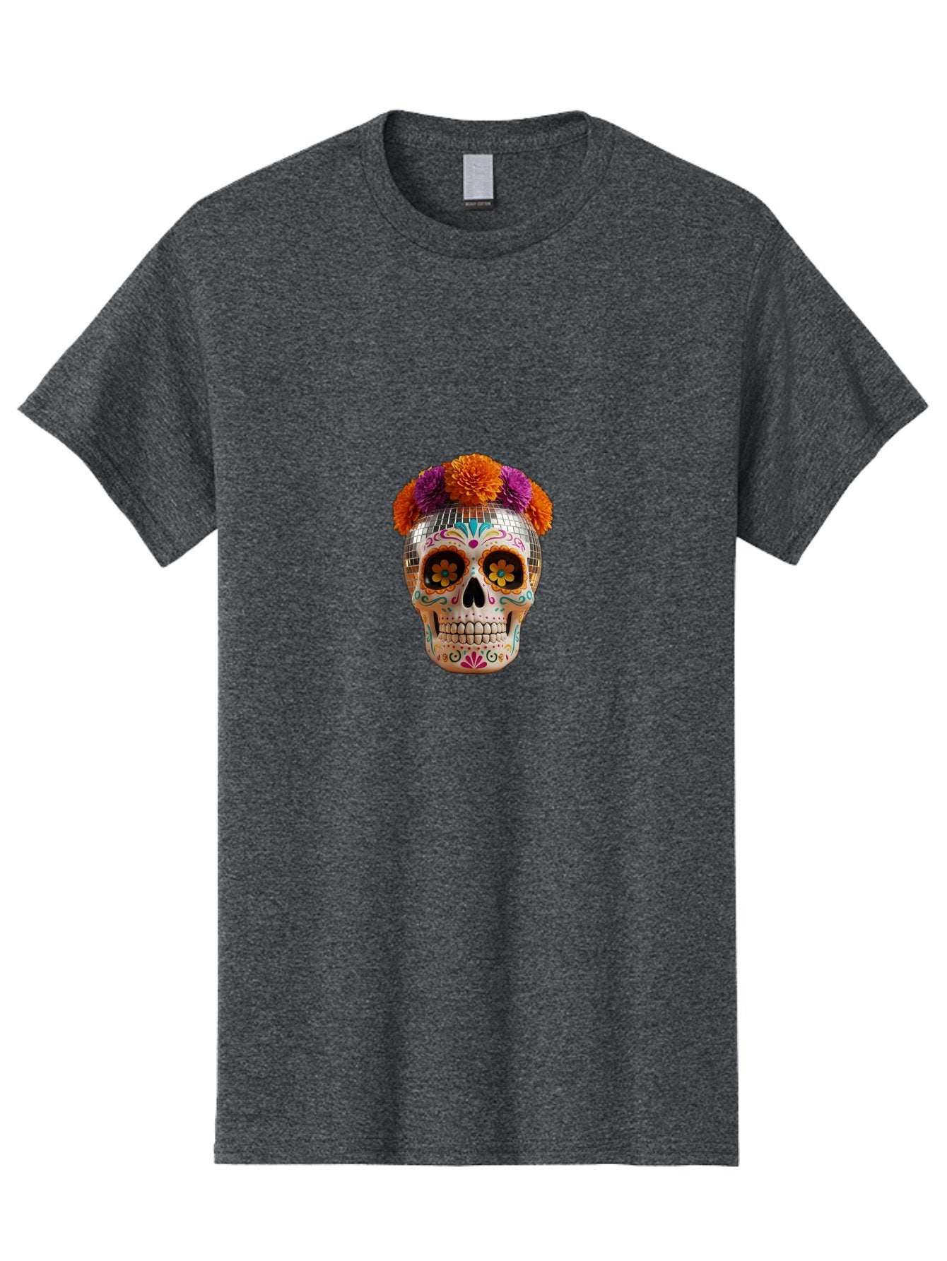 Disco-Sugar-Skull Men'S Graphic Tee, 100% Cotton, Comfortable Casual Summer Wear, Machine Washable, Vintage Camera, Old Camera, Antique Camera, Black Camera, Classic Photography, Photography Equipment, Nostalgic Device, Film Camera, Camera Art Bak431 5