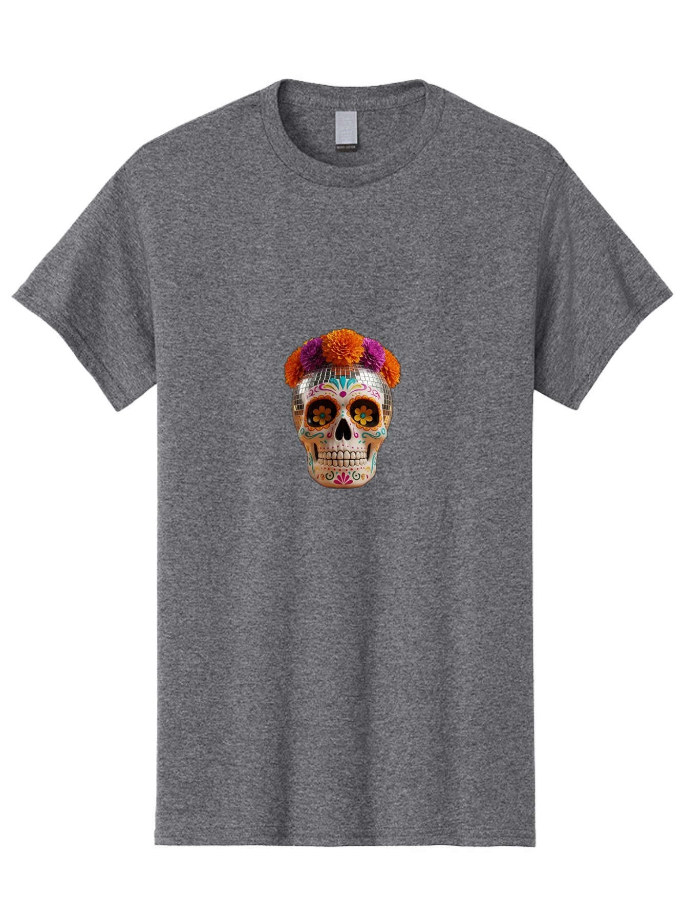 Disco-Sugar-Skull Men'S Graphic Tee, 100% Cotton, Comfortable Casual Summer Wear, Machine Washable, Vintage Camera, Old Camera, Antique Camera, Black Camera, Classic Photography, Photography Equipment, Nostalgic Device, Film Camera, Camera Art Bak431 3