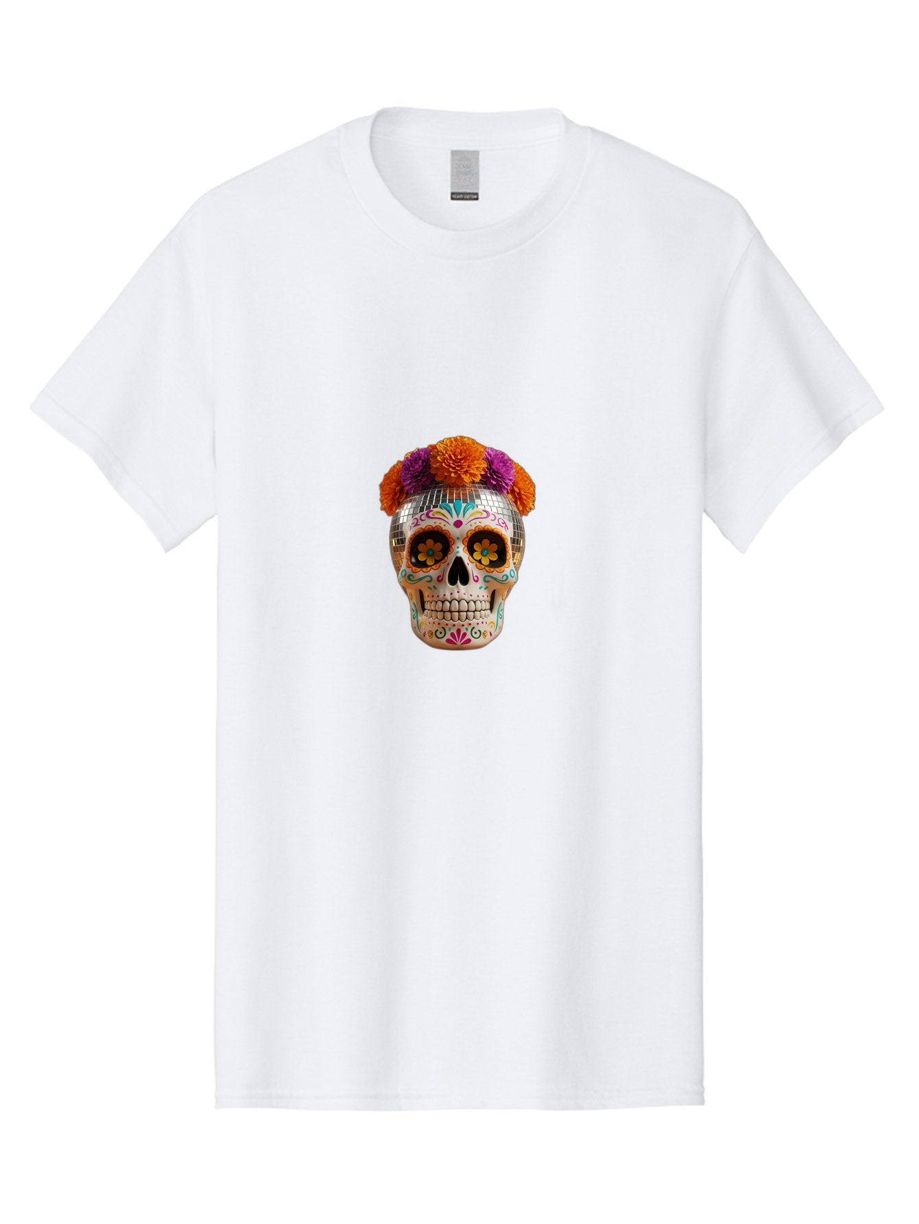 Disco-Sugar-Skull Men'S Graphic Tee, 100% Cotton, Comfortable Casual Summer Wear, Machine Washable, Vintage Camera, Old Camera, Antique Camera, Black Camera, Classic Photography, Photography Equipment, Nostalgic Device, Film Camera, Camera Art Bak431