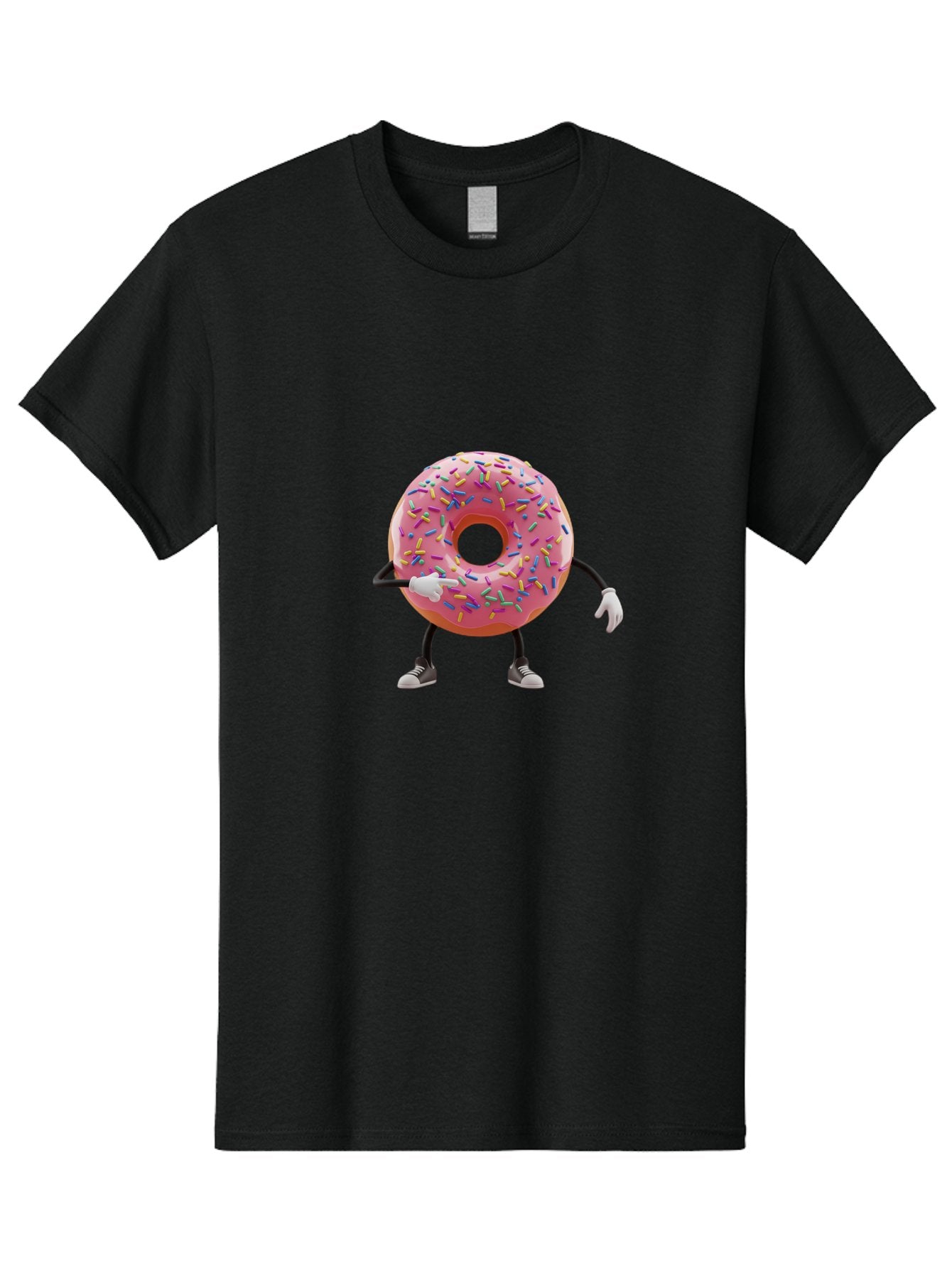 Donut-Character-2 Men'S Graphic Tee, 100% Cotton, Comfortable Casual Summer Wear, Machine Washable, Vintage Camera, Old Camera, Antique Camera, Black Camera, Classic Photography, Photography Equipment, Nostalgic Device, Film Camera, Camera Art Bak438 8