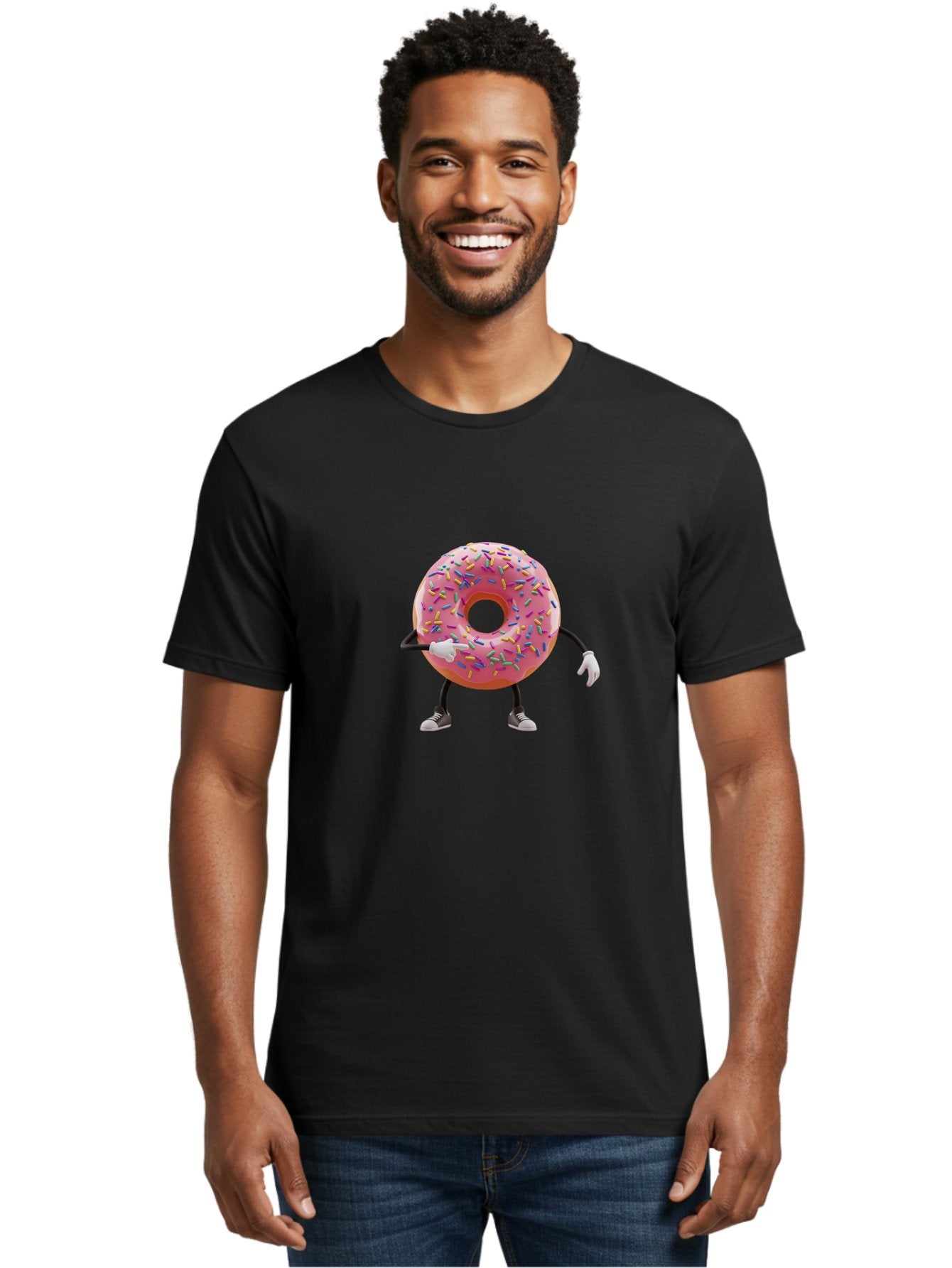 Donut-Character-2 Men'S Graphic Tee, 100% Cotton, Comfortable Casual Summer Wear, Machine Washable, Vintage Camera, Old Camera, Antique Camera, Black Camera, Classic Photography, Photography Equipment, Nostalgic Device, Film Camera, Camera Art Bak438 25