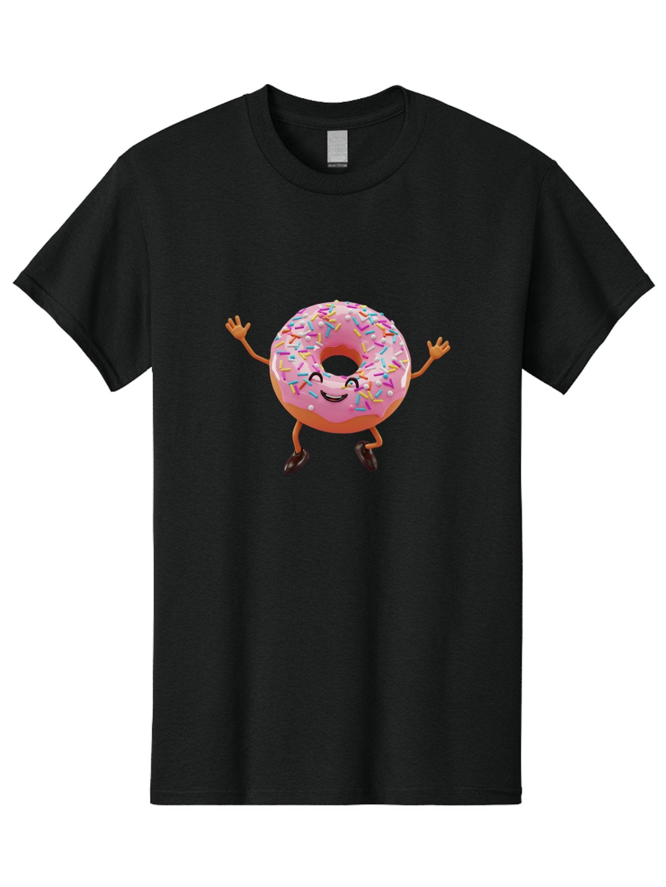 Donut-Character Men'S Graphic Tee, 100% Cotton, Comfortable Casual Summer Wear, Machine Washable, Vintage Camera, Old Camera, Antique Camera, Black Camera, Classic Photography, Photography Equipment, Nostalgic Device, Film Camera, Camera Art Bak440 5