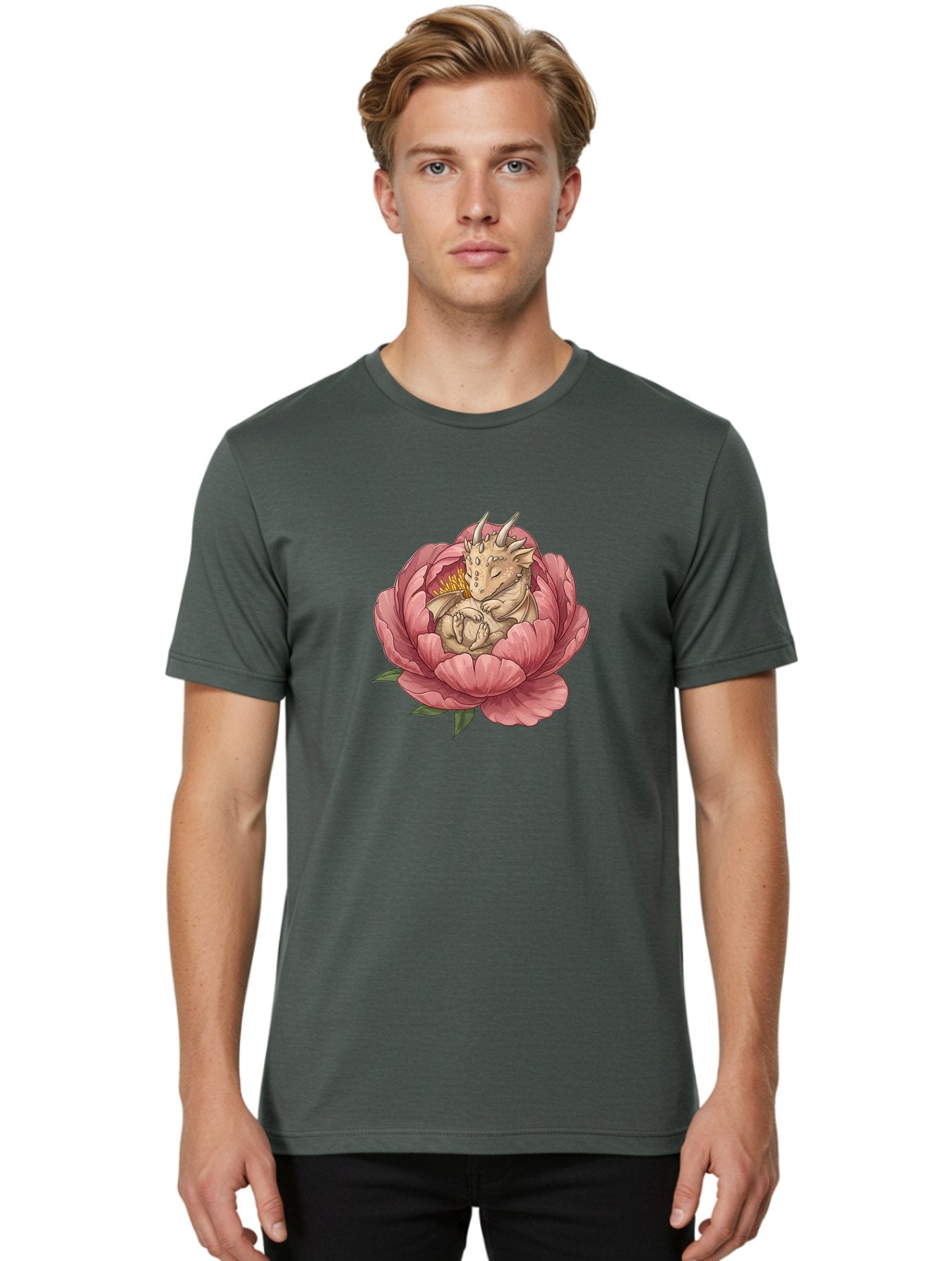 Dragon-In-Peony-1 Men'S Graphic Tee, 100% Cotton, Comfortable Casual Summer Wear, Machine Washable, Vintage Camera, Old Camera, Antique Camera, Black Camera, Classic Photography, Photography Equipment, Nostalgic Device, Film Camera, Camera Art Bak461 17