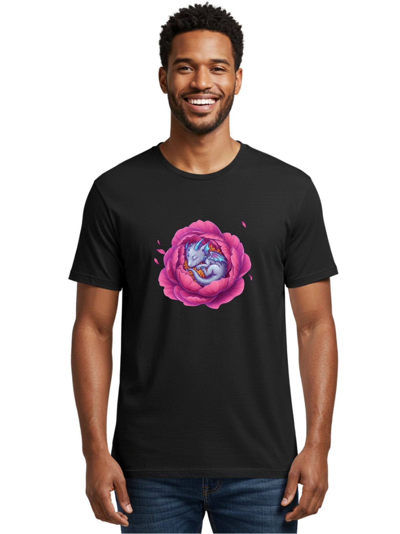 Dragon-In-Rose-1 Men'S Graphic Tee, 100% Cotton, Comfortable Casual Summer Wear, Machine Washable, Vintage Camera, Old Camera, Antique Camera, Black Camera, Classic Photography, Photography Equipment, Nostalgic Device, Film Camera, Camera Art Bak464 21