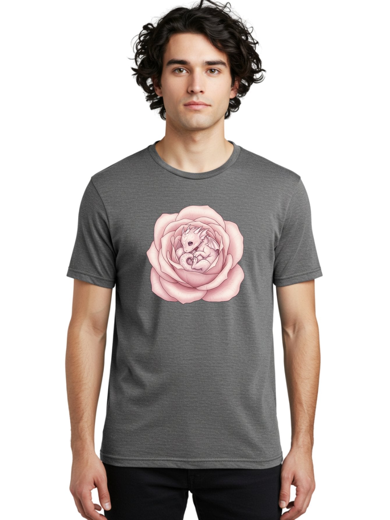 Dragon-In-Rose-5 Men'S Graphic Tee, 100% Cotton, Comfortable Casual Summer Wear, Machine Washable, Vintage Camera, Old Camera, Antique Camera, Black Camera, Classic Photography, Photography Equipment, Nostalgic Device, Film Camera, Camera Art Bak468 30
