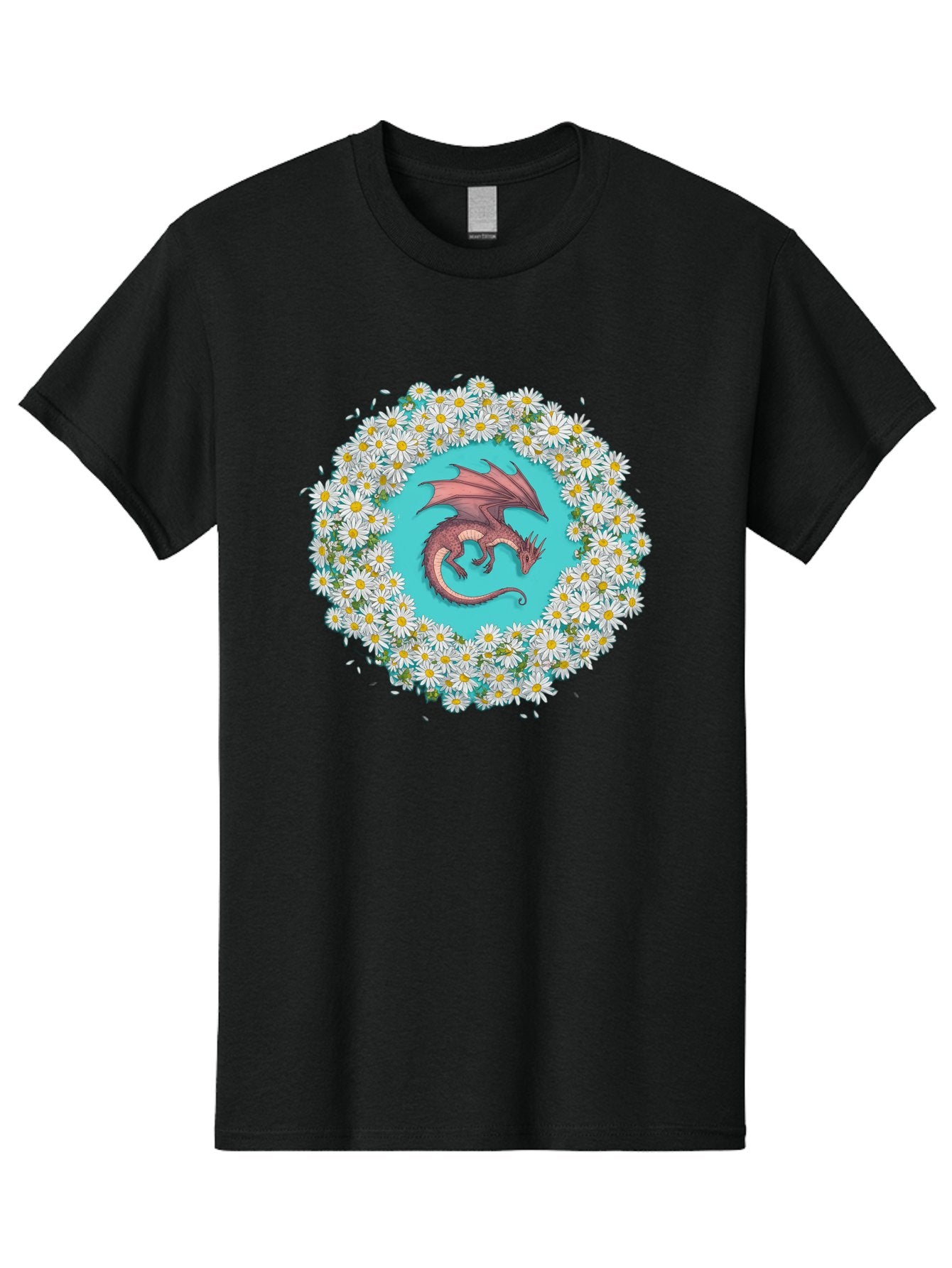 Dragon-Surrounded-By-Daisies Men'S Graphic Tee, 100% Cotton, Comfortable Casual Summer Wear, Machine Washable, Vintage Camera, Old Camera, Antique Camera, Black Camera, Classic Photography, Photography Equipment, Nostalgic Device, Film Camera, Bak492 13