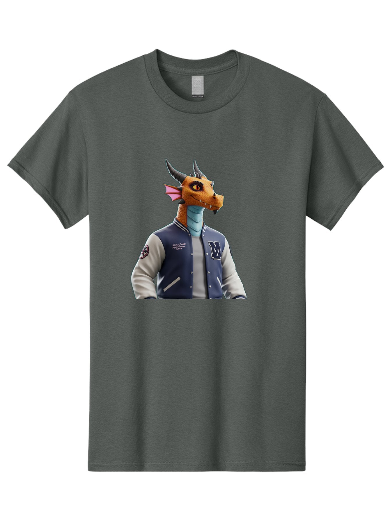 Dragon-Varsity-Jacket-1 Men'S Graphic Tee, 100% Cotton, Comfortable Casual Summer Wear, Machine Washable, Vintage Camera, Old Camera, Antique Camera, Black Camera, Classic Photography, Photography Equipment, Nostalgic Device, Film Camera, Bak493 8