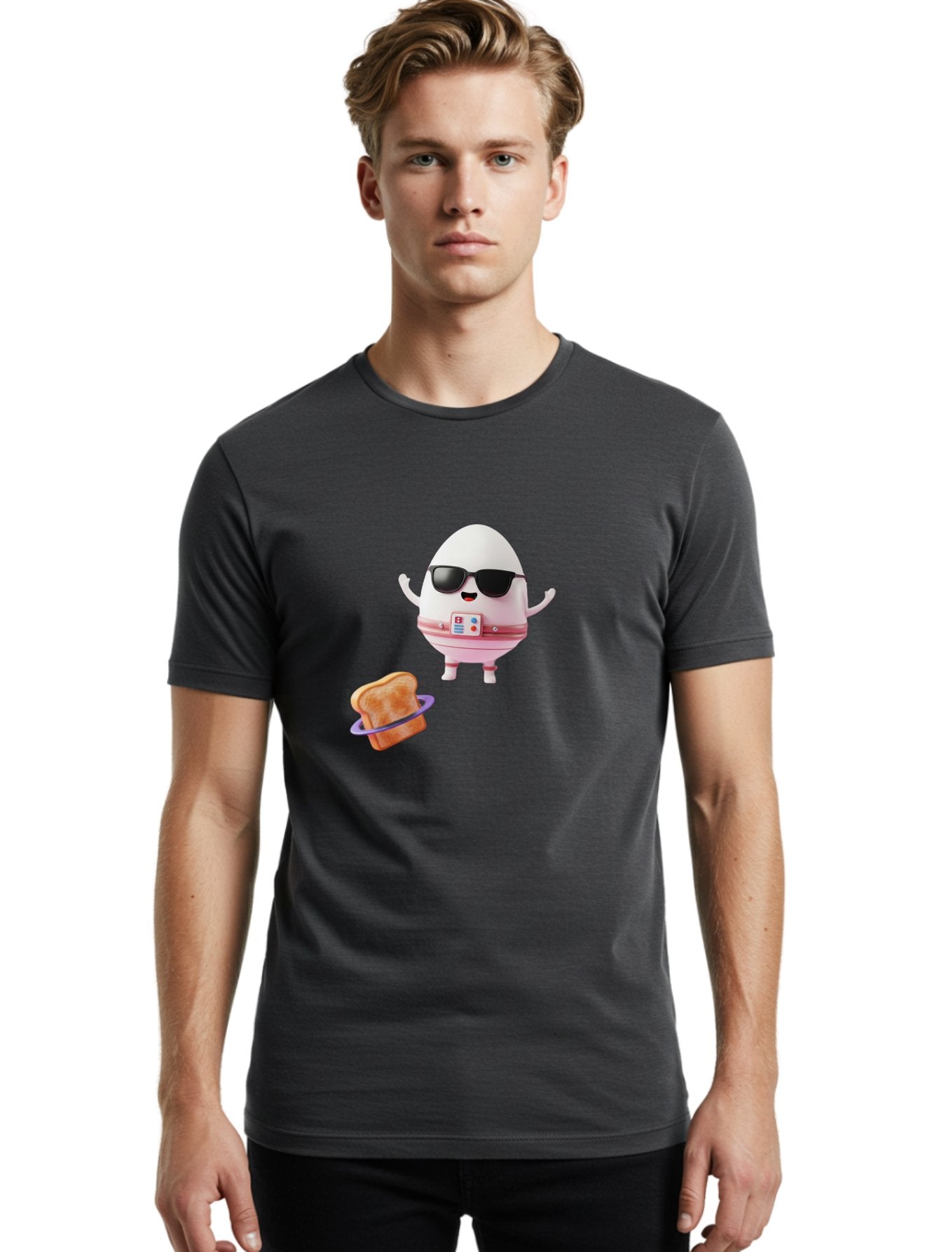 Egg-With-Sunglasses Men'S Graphic Tee, 100% Cotton, Comfortable Casual Summer Wear, Machine Washable, Vintage Camera, Old Camera, Antique Camera, Black Camera, Classic Photography, Photography Equipment, Nostalgic Device, Film Camera, Bak523 23