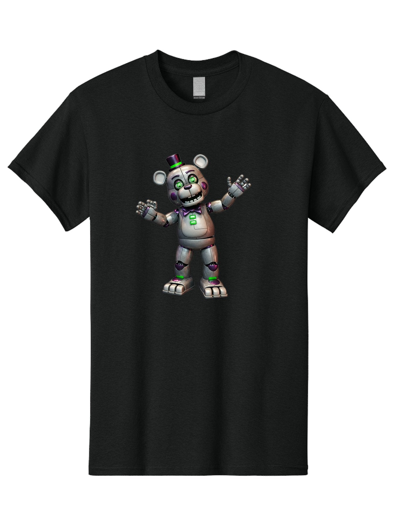 Endoskeleton-Freddy Men'S Graphic Tee, 100% Cotton, Comfortable Casual Summer Wear, Machine Washable, Vintage Camera, Old Camera, Antique Camera, Black Camera, Classic Photography, Photography Equipment, Nostalgic Device, Film Camera, Bak530 11