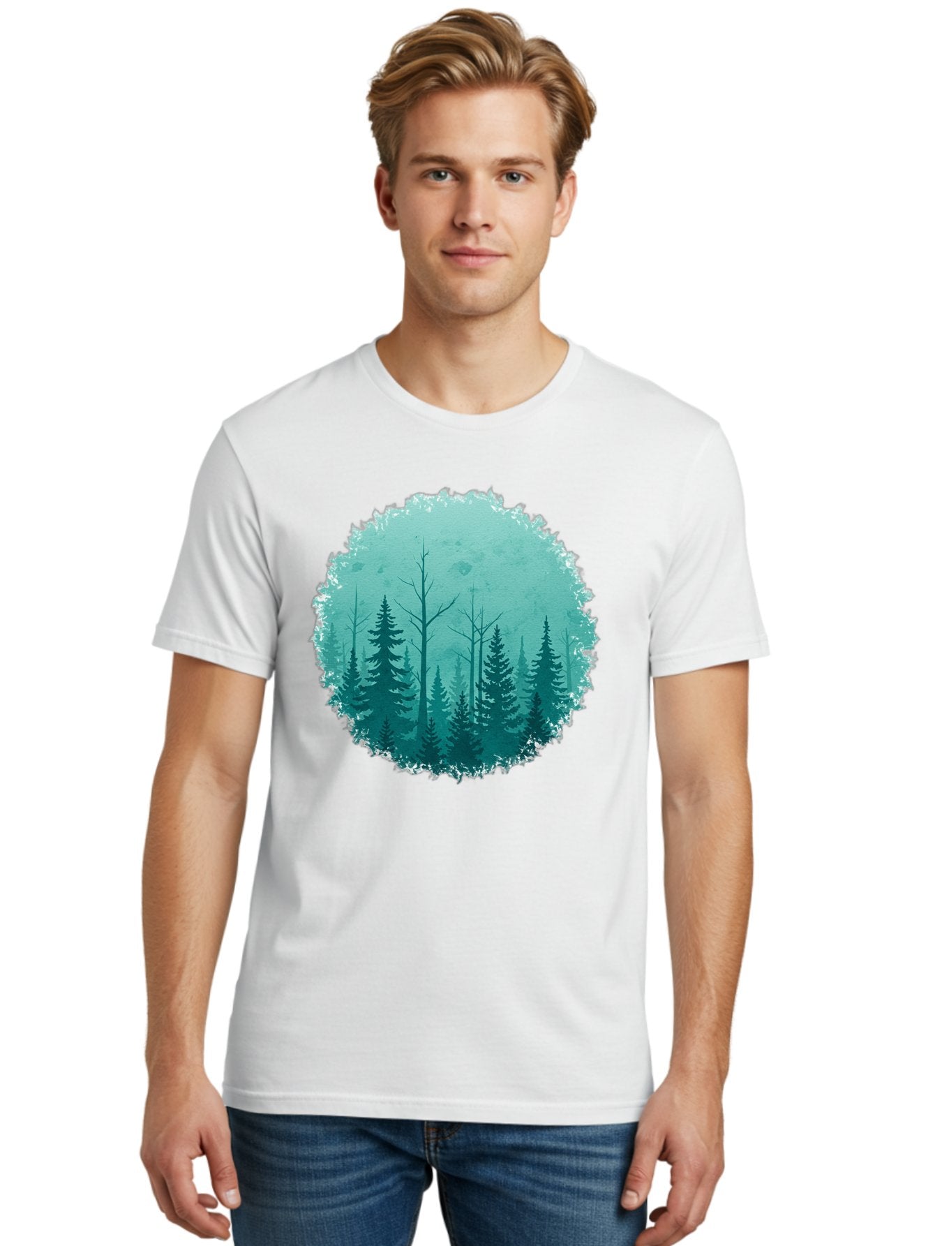 Evergreen-Forest Men'S Graphic Tee, 100% Cotton, Comfortable Casual Summer Wear, Machine Washable, Vintage Camera, Old Camera, Antique Camera, Black Camera, Classic Photography, Photography Equipment, Nostalgic Device, Film Camera, Camera Art Bak533 24
