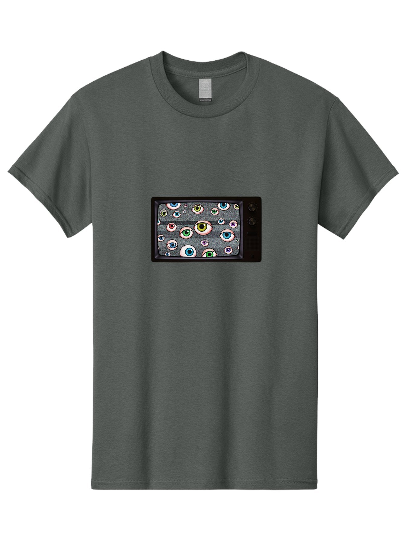 Eyes-On-Phone-Screen Men'S Graphic Tee, 100% Cotton, Comfortable Casual Summer Wear, Machine Washable, Vintage Camera, Old Camera, Antique Camera, Black Camera, Classic Photography, Photography Equipment, Nostalgic Device, Film Camera, Bak534