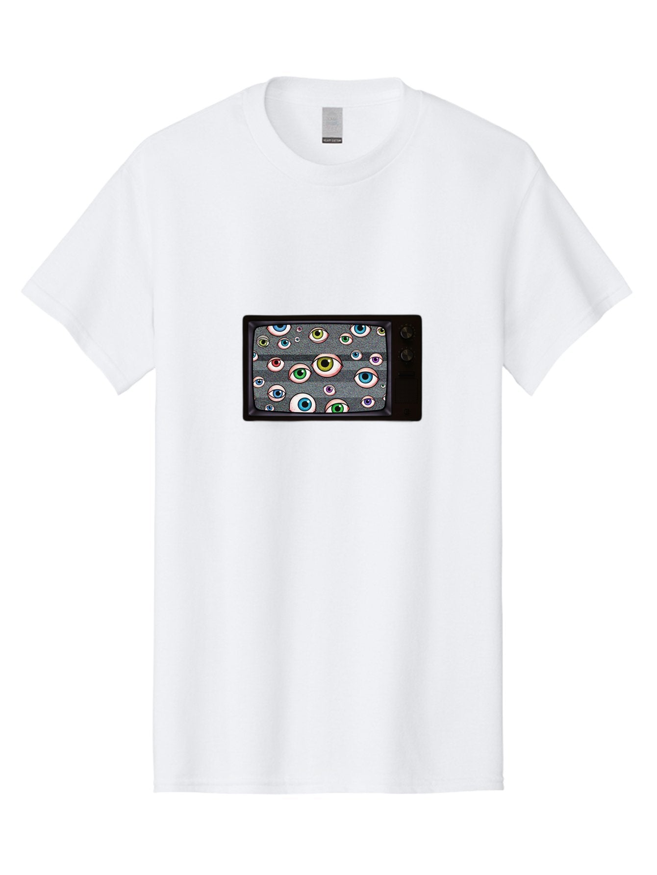 Eyes-On-Phone-Screen Men'S Graphic Tee, 100% Cotton, Comfortable Casual Summer Wear, Machine Washable, Vintage Camera, Old Camera, Antique Camera, Black Camera, Classic Photography, Photography Equipment, Nostalgic Device, Film Camera, Bak534
