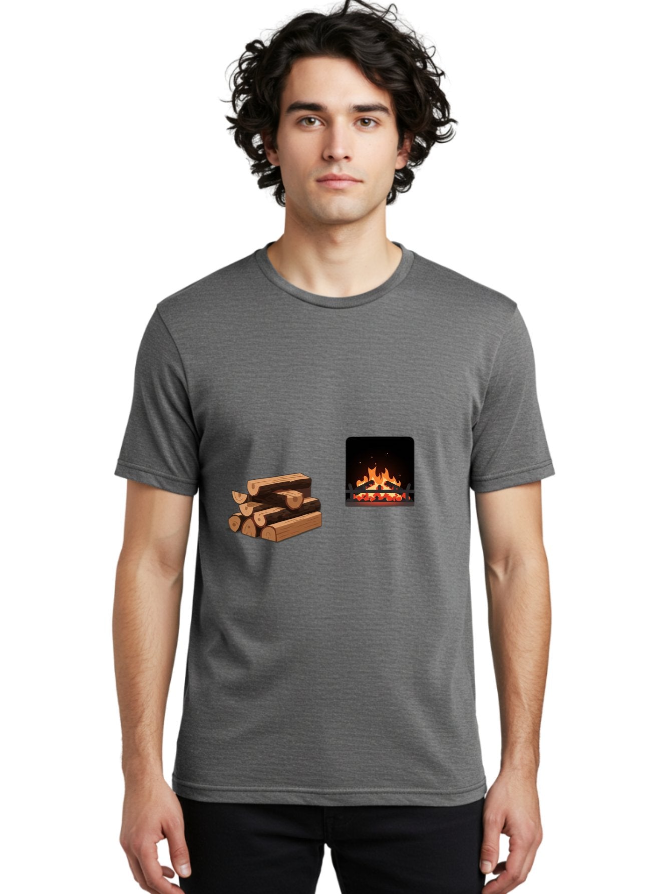 Fireplace-And-Logs Men'S Graphic Tee, 100% Cotton, Comfortable Casual Summer Wear, Machine Washable, Vintage Camera, Old Camera, Antique Camera, Black Camera, Classic Photography, Photography Equipment, Nostalgic Device, Film Camera, Bak547 17