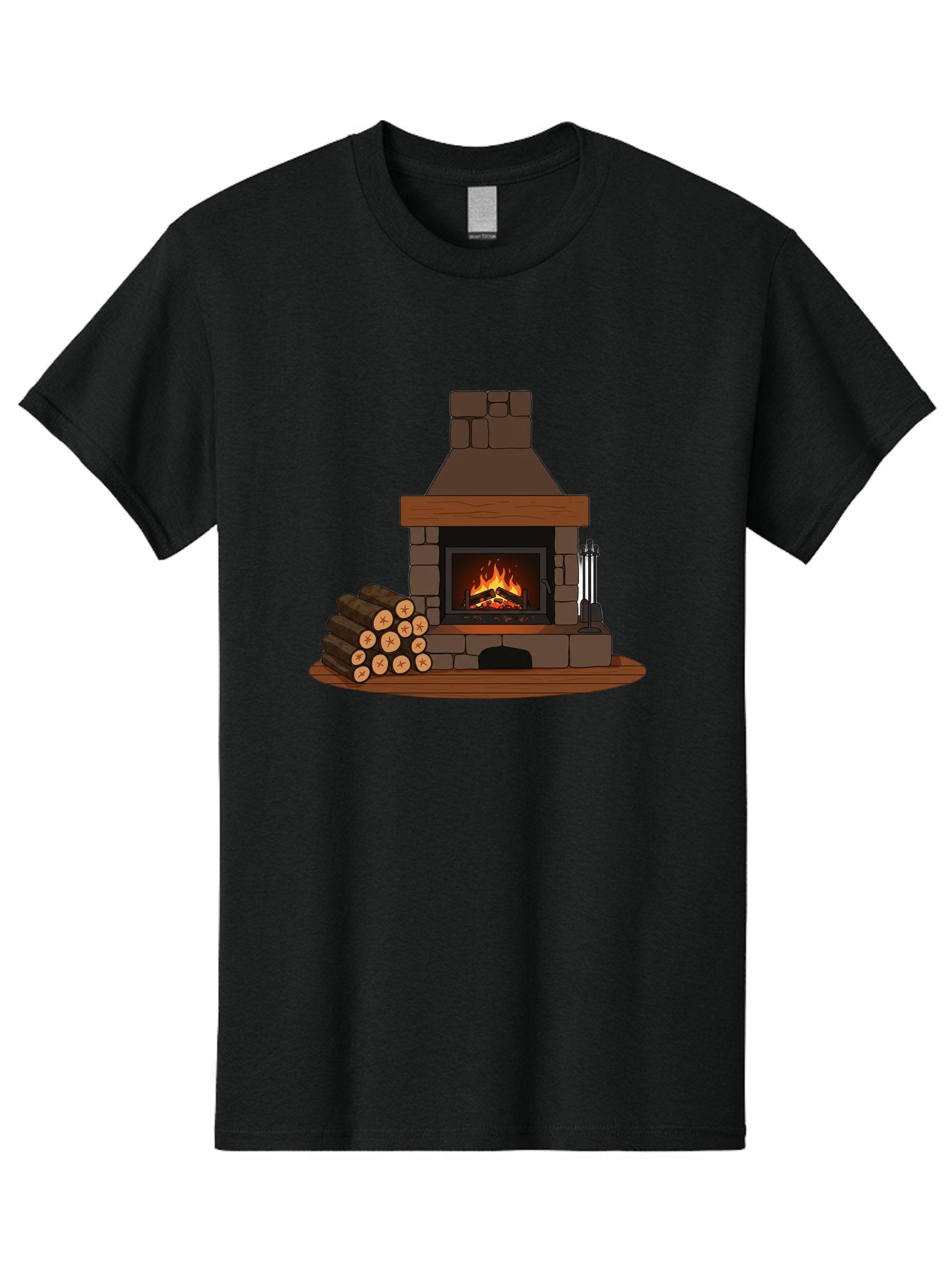 Fireplace-With-Fire Men'S Graphic Tee, 100% Cotton, Comfortable Casual Summer Wear, Machine Washable, Vintage Camera, Old Camera, Antique Camera, Black Camera, Classic Photography, Photography Equipment, Nostalgic Device, Film Camera, Bak548 15