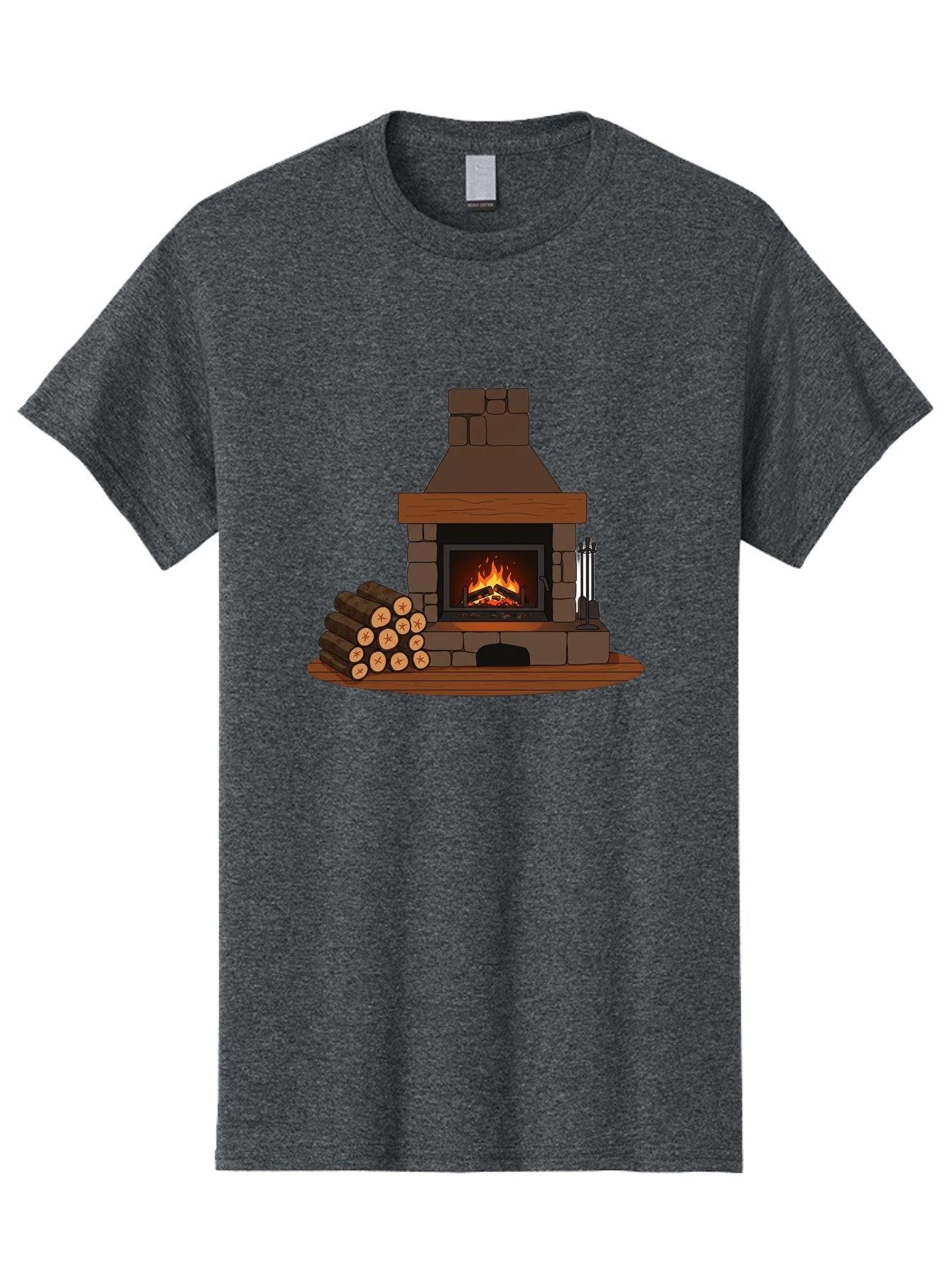 Fireplace-With-Fire Men'S Graphic Tee, 100% Cotton, Comfortable Casual Summer Wear, Machine Washable, Vintage Camera, Old Camera, Antique Camera, Black Camera, Classic Photography, Photography Equipment, Nostalgic Device, Film Camera, Bak548 4