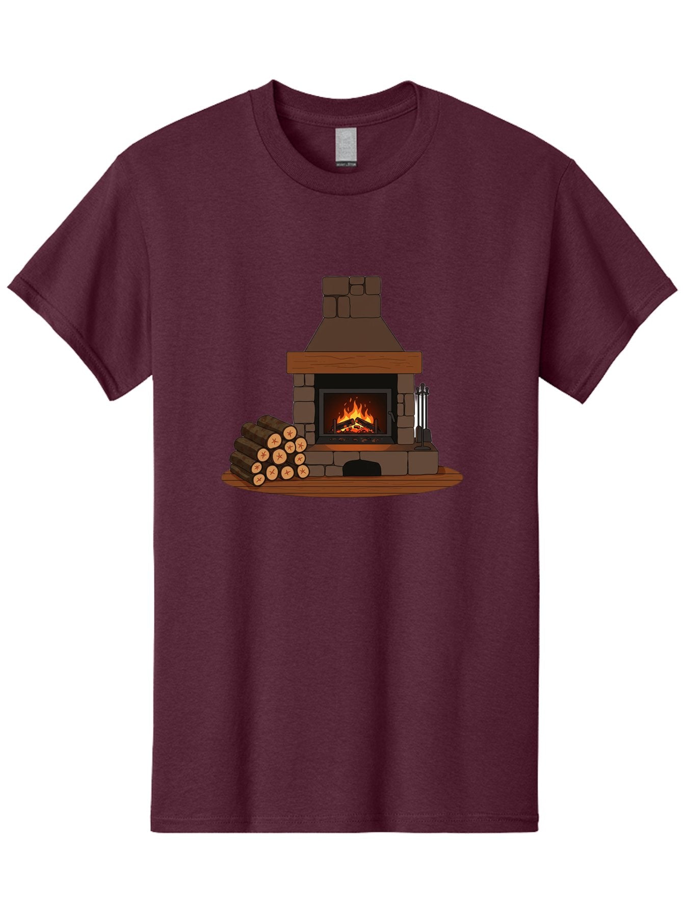 Fireplace-With-Fire Men'S Graphic Tee, 100% Cotton, Comfortable Casual Summer Wear, Machine Washable, Vintage Camera, Old Camera, Antique Camera, Black Camera, Classic Photography, Photography Equipment, Nostalgic Device, Film Camera, Bak548 7