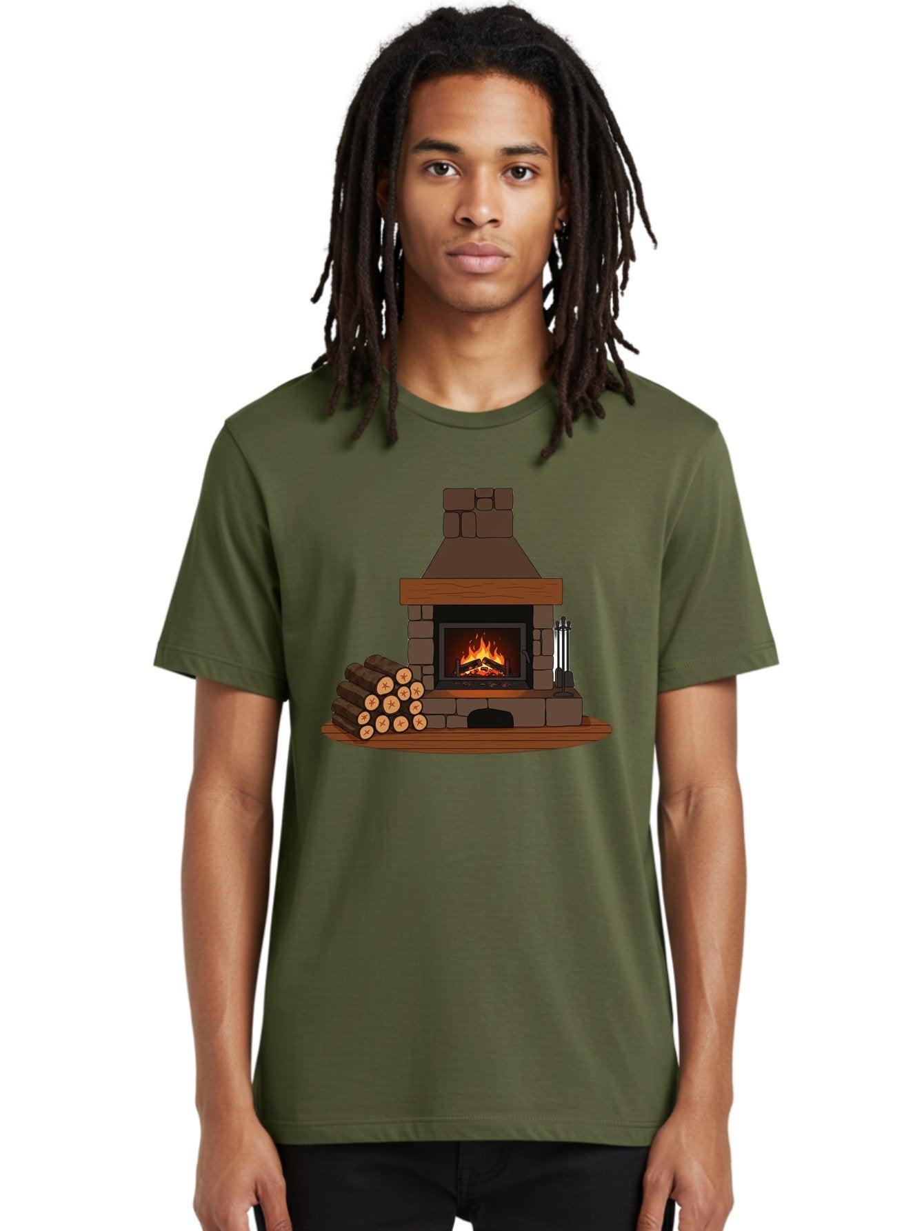 Fireplace-With-Fire Men'S Graphic Tee, 100% Cotton, Comfortable Casual Summer Wear, Machine Washable, Vintage Camera, Old Camera, Antique Camera, Black Camera, Classic Photography, Photography Equipment, Nostalgic Device, Film Camera, Bak548 29