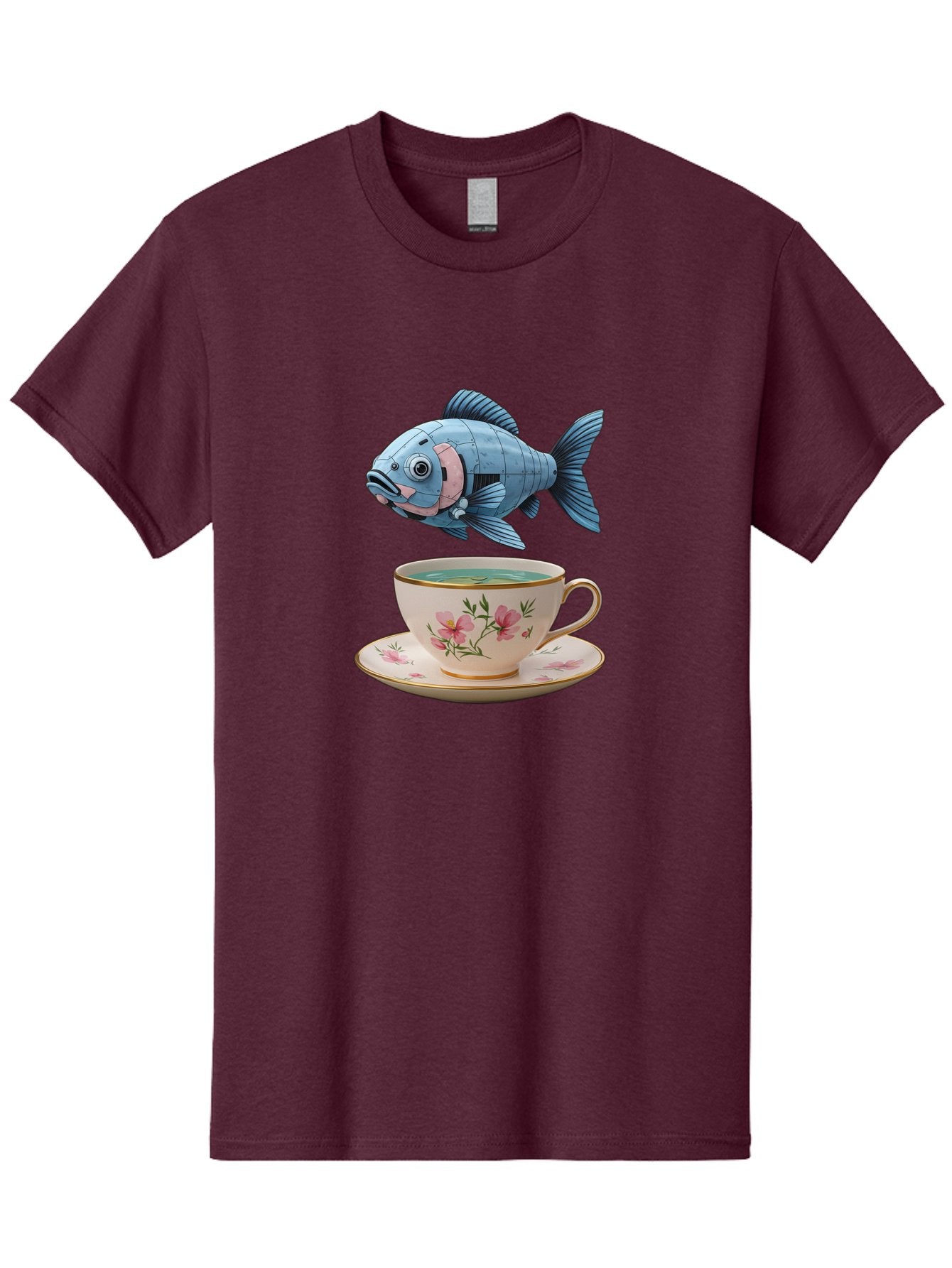 Fish-In-Tea-Cup-1 Men'S Graphic Tee, 100% Cotton, Comfortable Casual Summer Wear, Machine Washable, Vintage Camera, Old Camera, Antique Camera, Black Camera, Classic Photography, Photography Equipment, Nostalgic Device, Film Camera, Camera Art Bak552 3