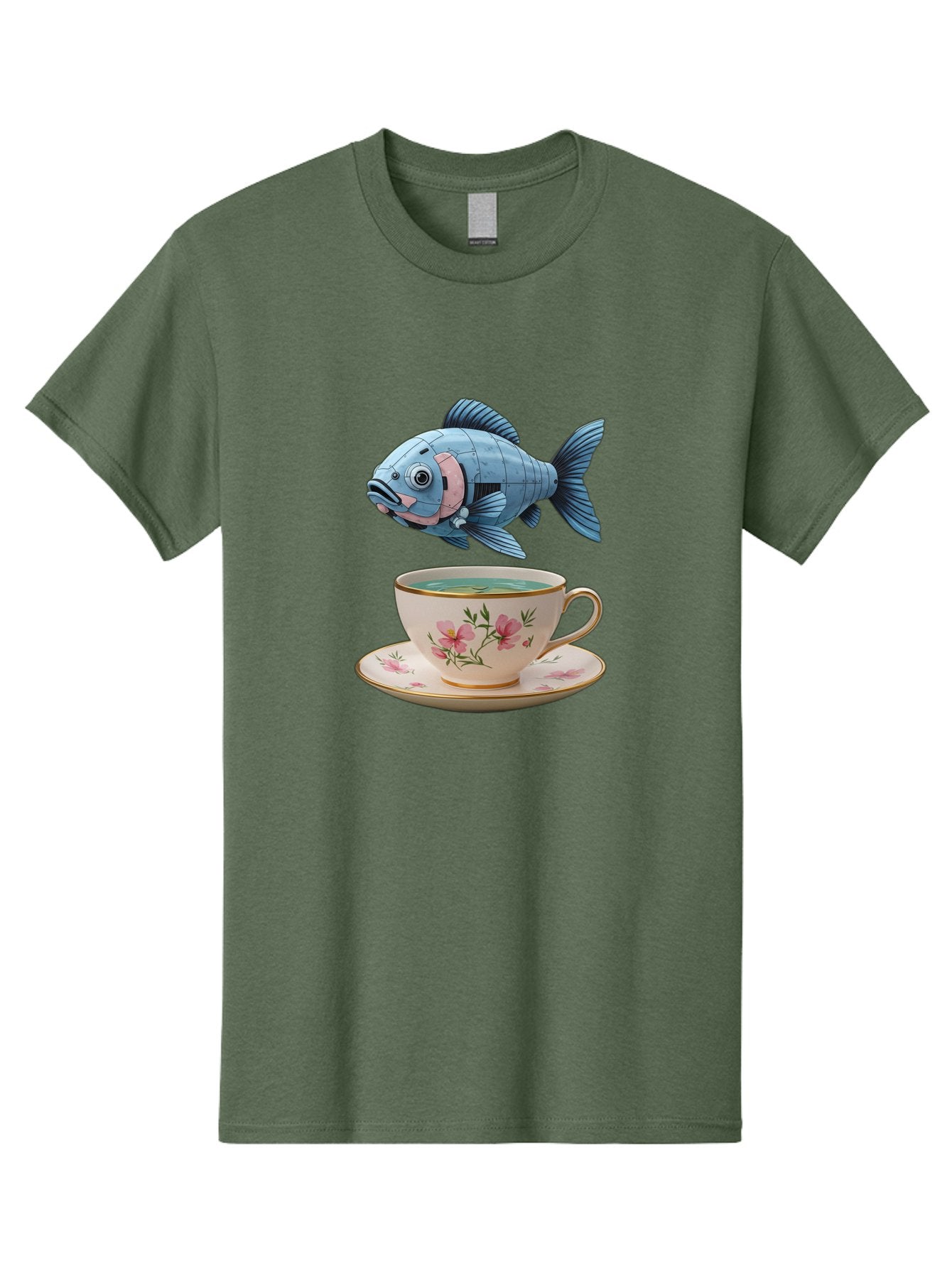 Fish-In-Tea-Cup-1 Men'S Graphic Tee, 100% Cotton, Comfortable Casual Summer Wear, Machine Washable, Vintage Camera, Old Camera, Antique Camera, Black Camera, Classic Photography, Photography Equipment, Nostalgic Device, Film Camera, Camera Art Bak552 13