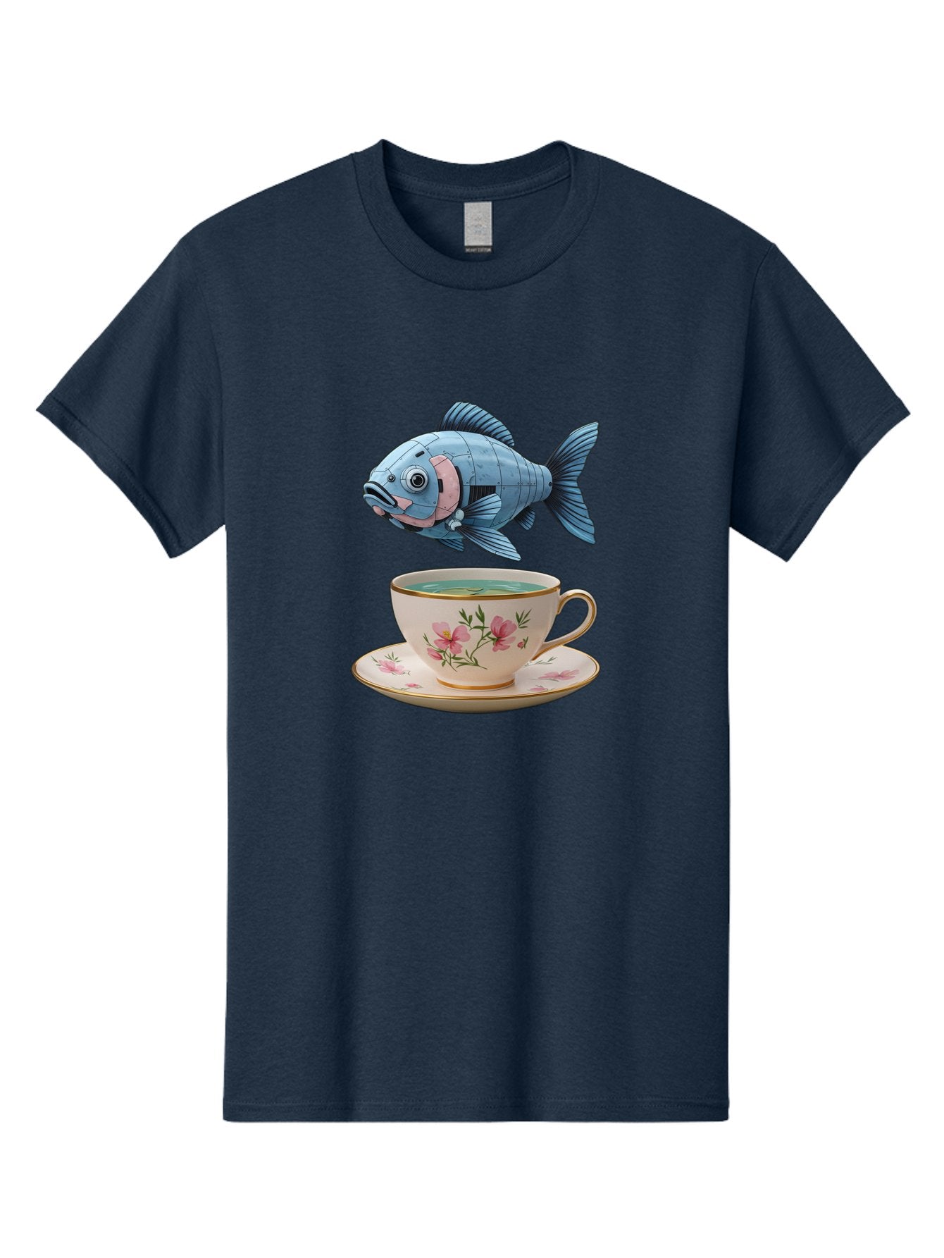Fish-In-Tea-Cup-1 Men'S Graphic Tee, 100% Cotton, Comfortable Casual Summer Wear, Machine Washable, Vintage Camera, Old Camera, Antique Camera, Black Camera, Classic Photography, Photography Equipment, Nostalgic Device, Film Camera, Camera Art Bak552 14