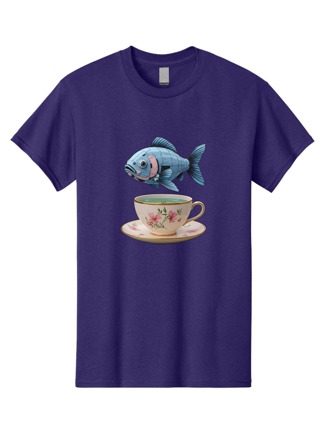 Fish-In-Tea-Cup-1 Men'S Graphic Tee, 100% Cotton, Comfortable Casual Summer Wear, Machine Washable, Vintage Camera, Old Camera, Antique Camera, Black Camera, Classic Photography, Photography Equipment, Nostalgic Device, Film Camera, Camera Art Bak552