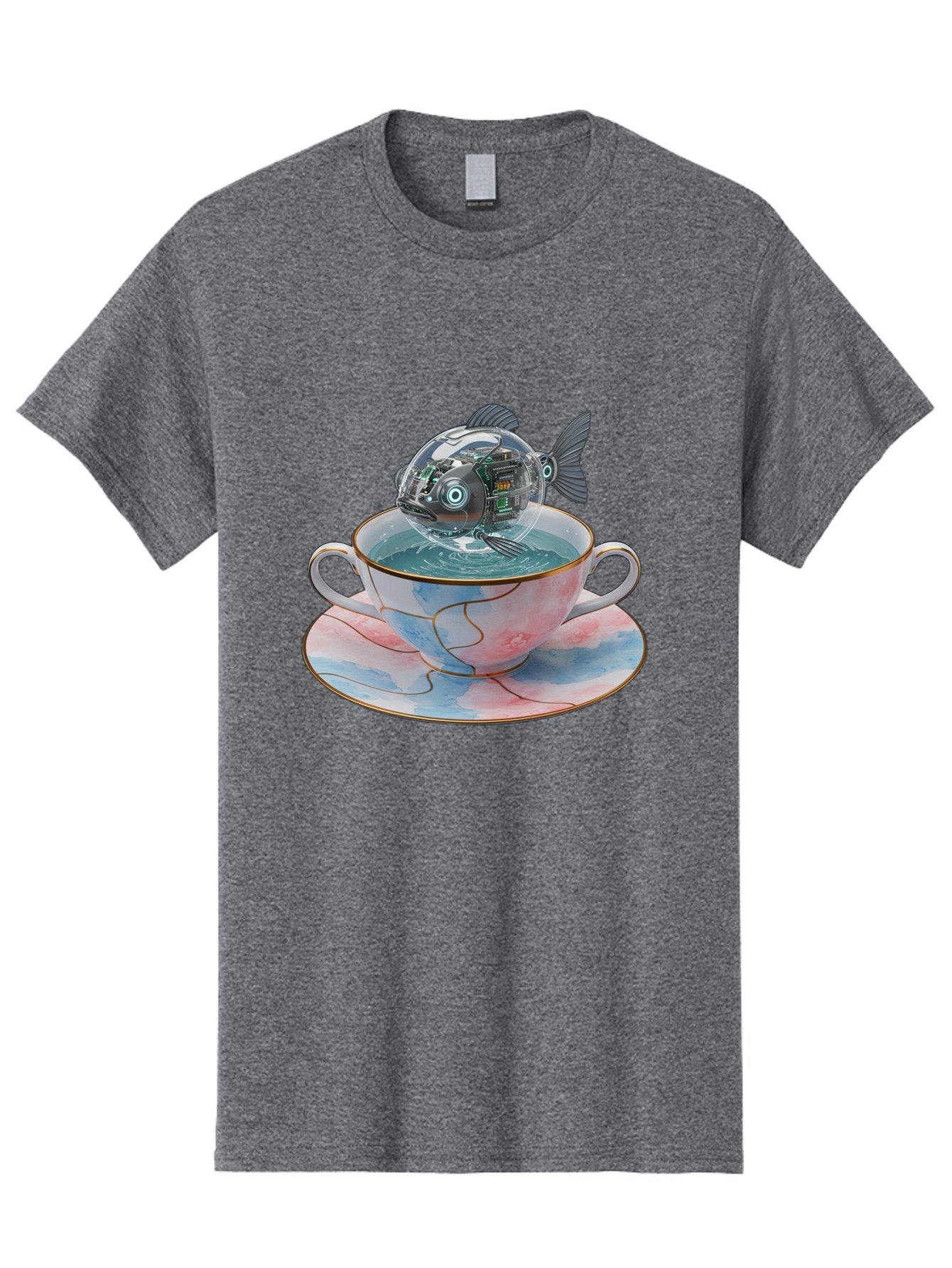 Fish-In-Teacup-1 Men'S Graphic Tee, 100% Cotton, Comfortable Casual Summer Wear, Machine Washable, Vintage Camera, Old Camera, Antique Camera, Black Camera, Classic Photography, Photography Equipment, Nostalgic Device, Film Camera, Camera Art Bak554 9