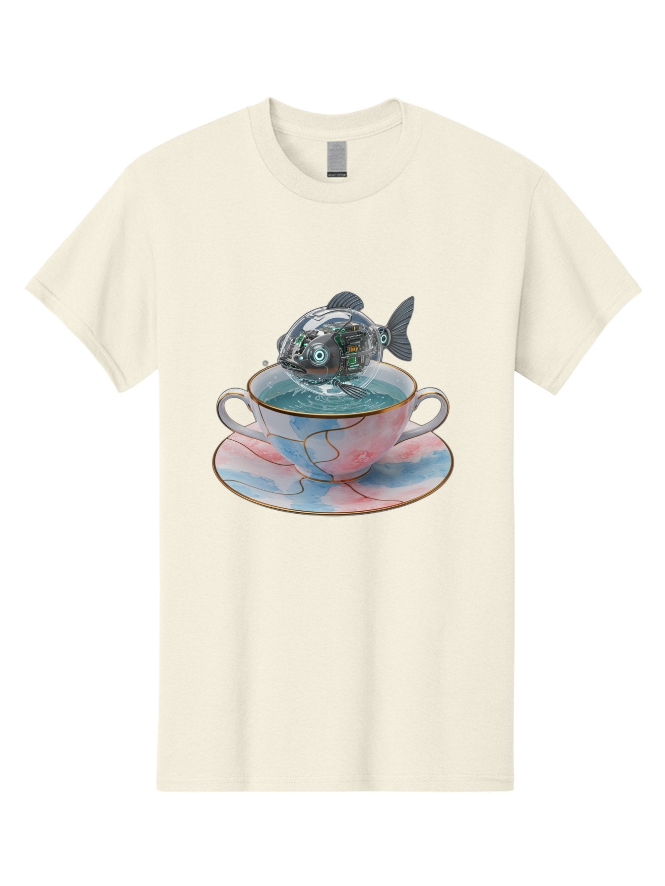 Fish-In-Teacup-1 Men'S Graphic Tee, 100% Cotton, Comfortable Casual Summer Wear, Machine Washable, Vintage Camera, Old Camera, Antique Camera, Black Camera, Classic Photography, Photography Equipment, Nostalgic Device, Film Camera, Camera Art Bak554 14