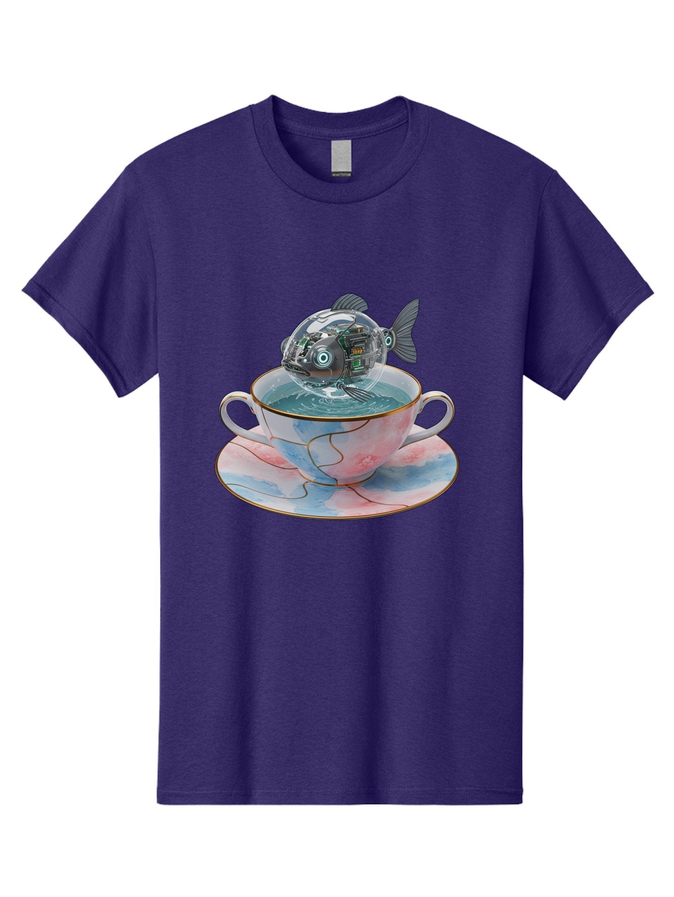 Fish-In-Teacup-1 Men'S Graphic Tee, 100% Cotton, Comfortable Casual Summer Wear, Machine Washable, Vintage Camera, Old Camera, Antique Camera, Black Camera, Classic Photography, Photography Equipment, Nostalgic Device, Film Camera, Camera Art Bak554 3