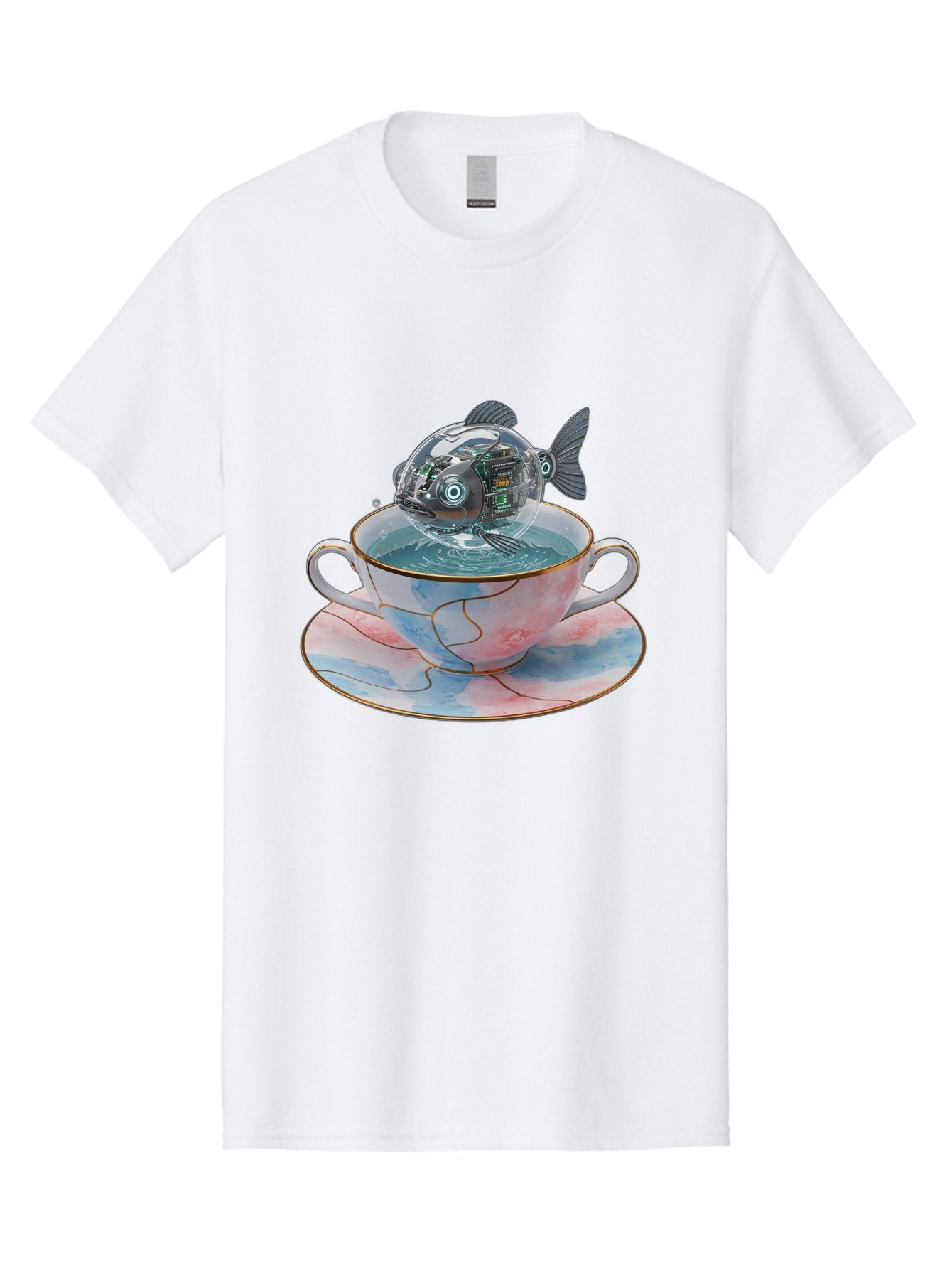 Fish-In-Teacup-1 Men'S Graphic Tee, 100% Cotton, Comfortable Casual Summer Wear, Machine Washable, Vintage Camera, Old Camera, Antique Camera, Black Camera, Classic Photography, Photography Equipment, Nostalgic Device, Film Camera, Camera Art Bak554 8