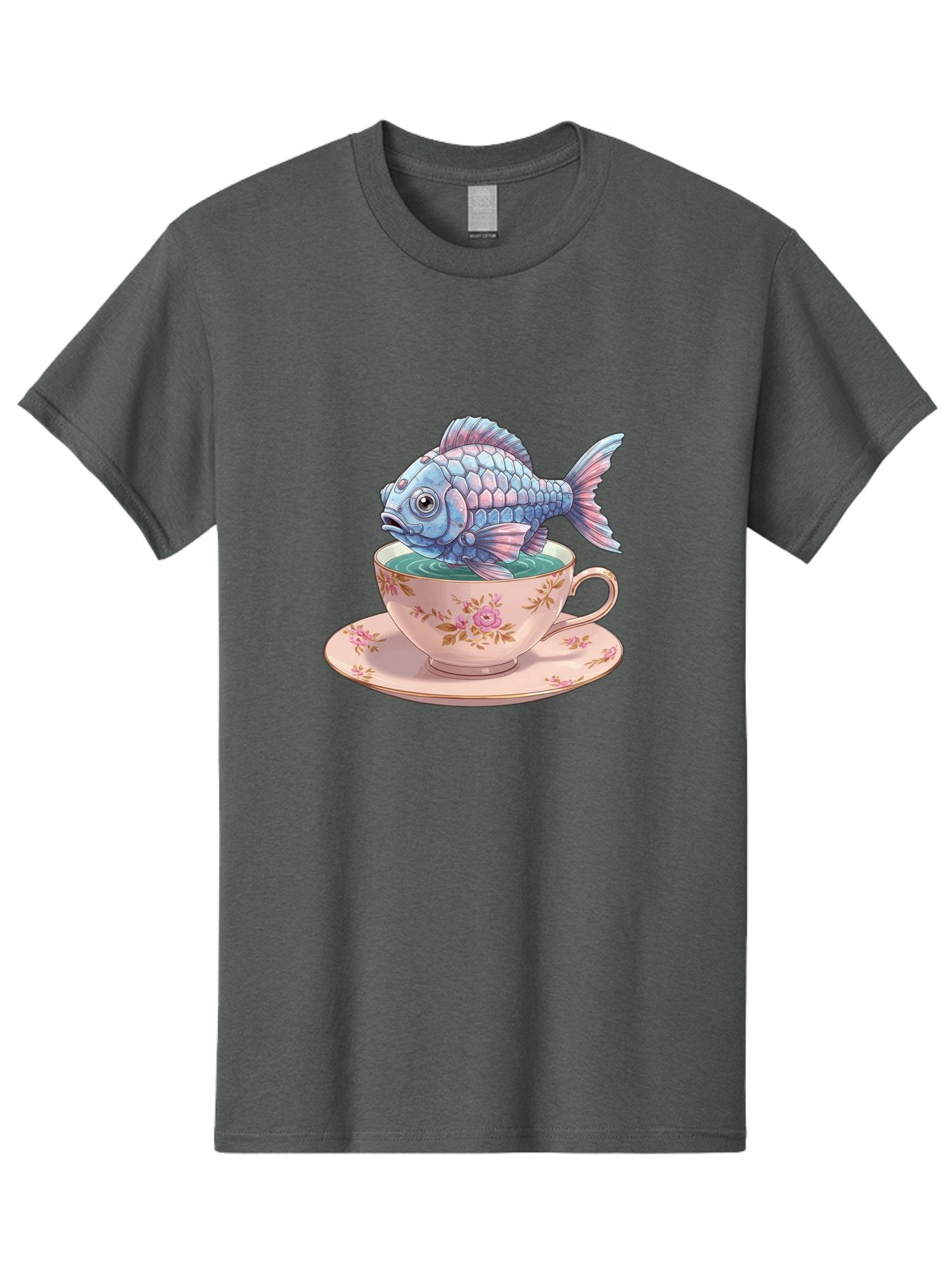Fish-In-Teacup-2 Men'S Graphic Tee, 100% Cotton, Comfortable Casual Summer Wear, Machine Washable, Vintage Camera, Old Camera, Antique Camera, Black Camera, Classic Photography, Photography Equipment, Nostalgic Device, Film Camera, Camera Art Bak555 8