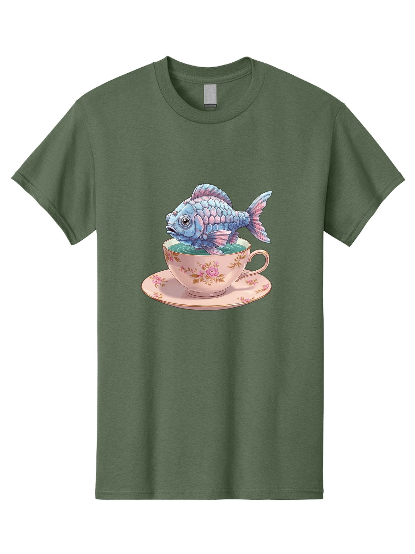 Fish-In-Teacup-2 Men'S Graphic Tee, 100% Cotton, Comfortable Casual Summer Wear, Machine Washable, Vintage Camera, Old Camera, Antique Camera, Black Camera, Classic Photography, Photography Equipment, Nostalgic Device, Film Camera, Camera Art Bak555 12