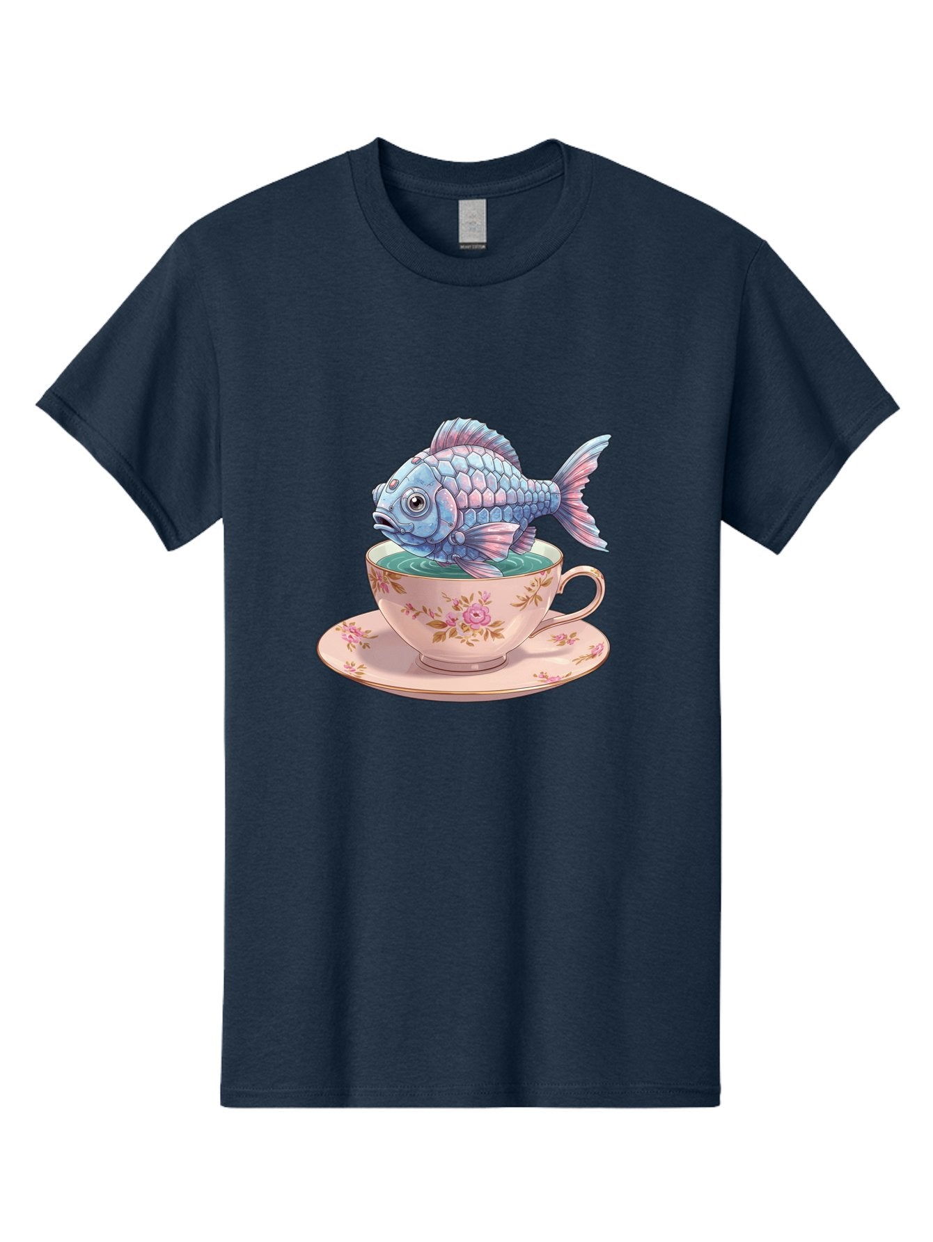 Fish-In-Teacup-2 Men'S Graphic Tee, 100% Cotton, Comfortable Casual Summer Wear, Machine Washable, Vintage Camera, Old Camera, Antique Camera, Black Camera, Classic Photography, Photography Equipment, Nostalgic Device, Film Camera, Camera Art Bak555 15