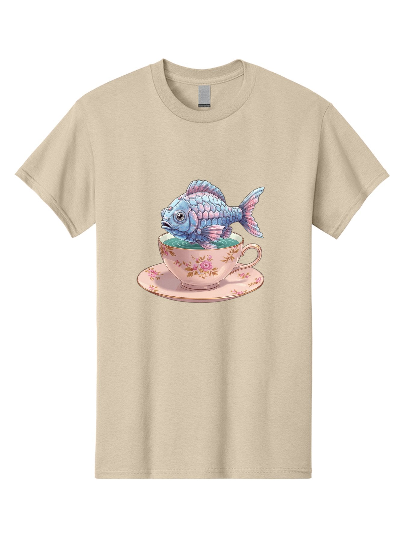 Fish-In-Teacup-2 Men'S Graphic Tee, 100% Cotton, Comfortable Casual Summer Wear, Machine Washable, Vintage Camera, Old Camera, Antique Camera, Black Camera, Classic Photography, Photography Equipment, Nostalgic Device, Film Camera, Camera Art Bak555 6