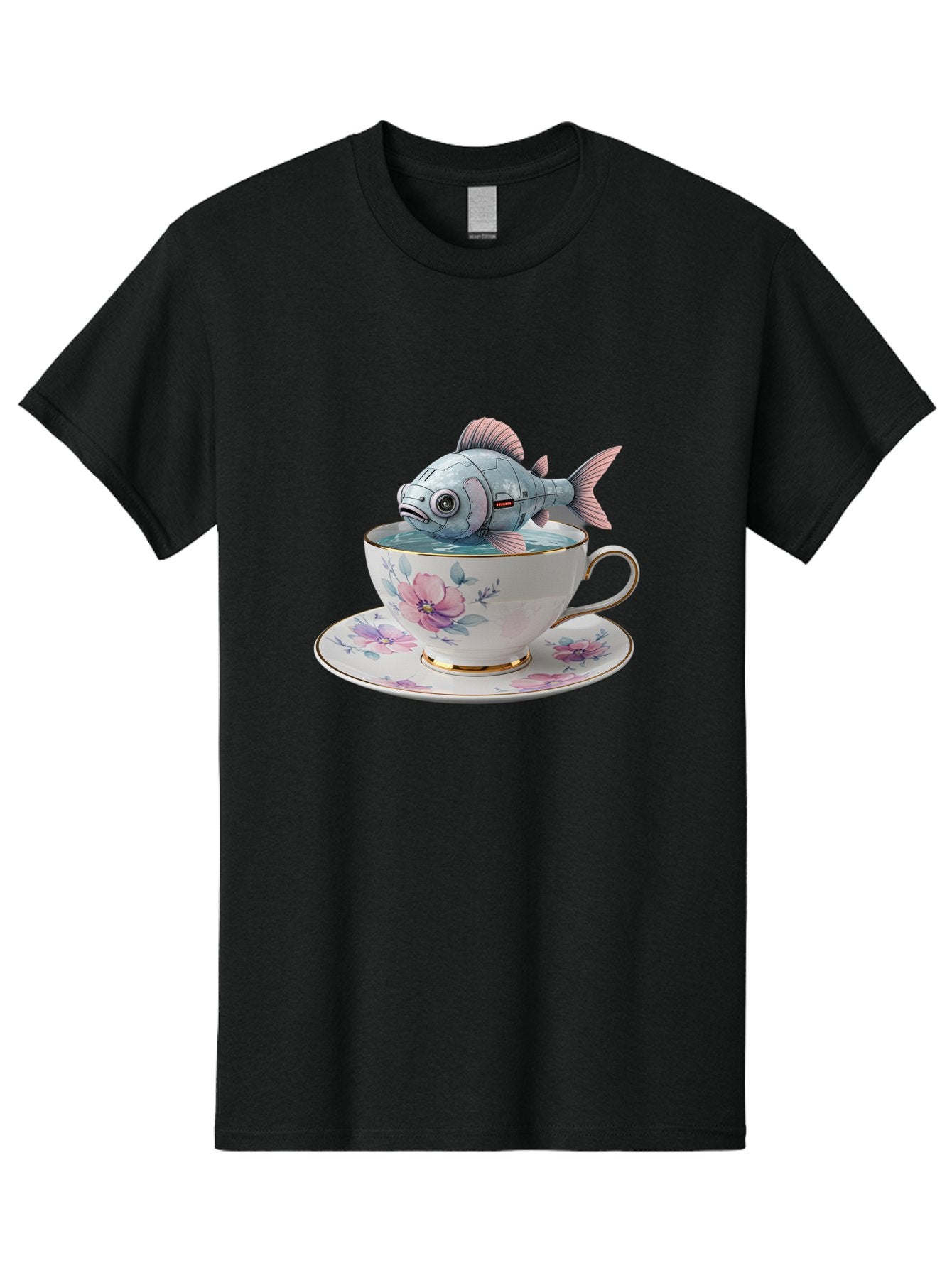 Fish-In-Teacup-3 Men'S Graphic Tee, 100% Cotton, Comfortable Casual Summer Wear, Machine Washable, Vintage Camera, Old Camera, Antique Camera, Black Camera, Classic Photography, Photography Equipment, Nostalgic Device, Film Camera, Camera Art Bak556 4