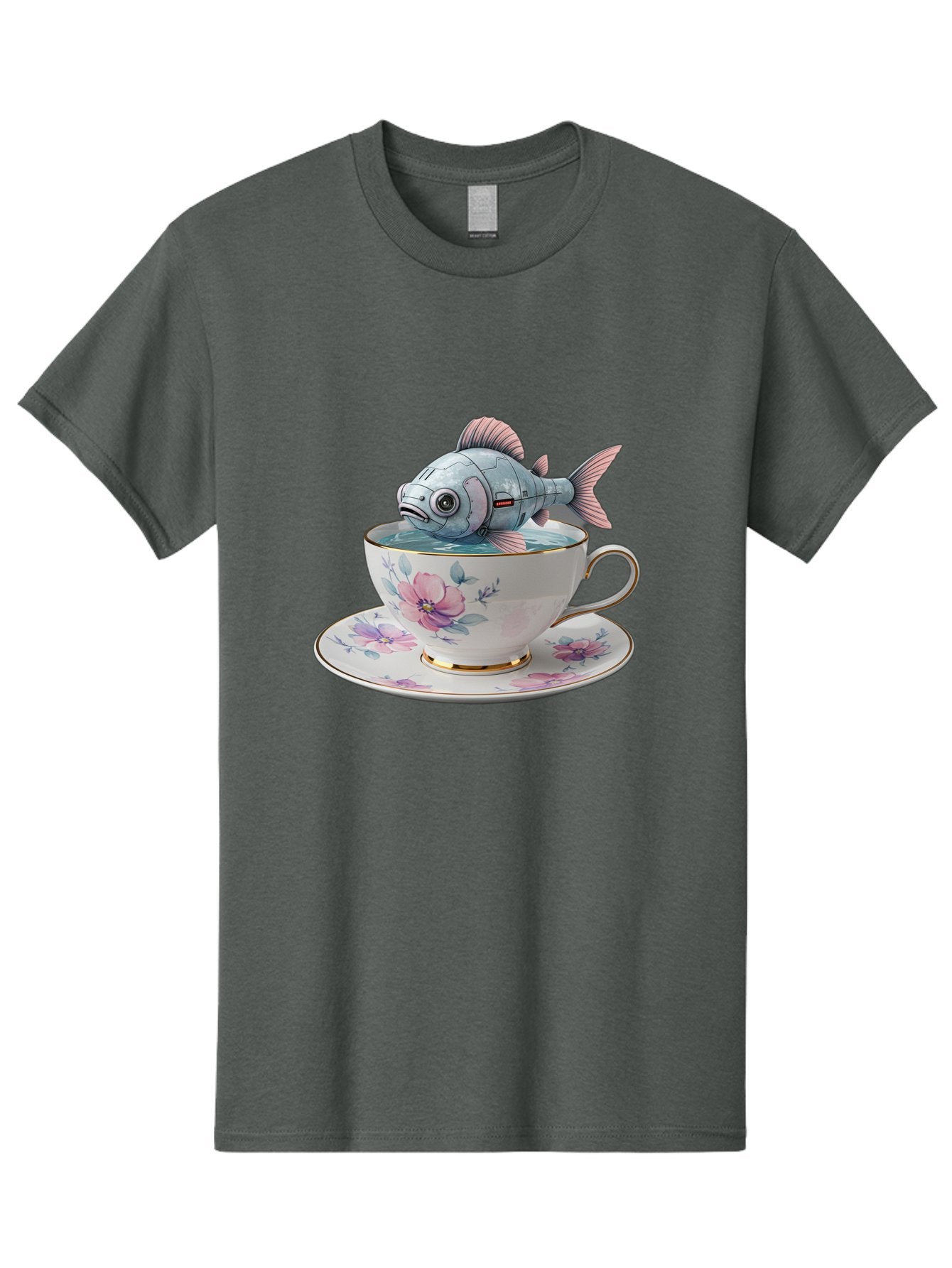 Fish-In-Teacup-3 Men'S Graphic Tee, 100% Cotton, Comfortable Casual Summer Wear, Machine Washable, Vintage Camera, Old Camera, Antique Camera, Black Camera, Classic Photography, Photography Equipment, Nostalgic Device, Film Camera, Camera Art Bak556 9