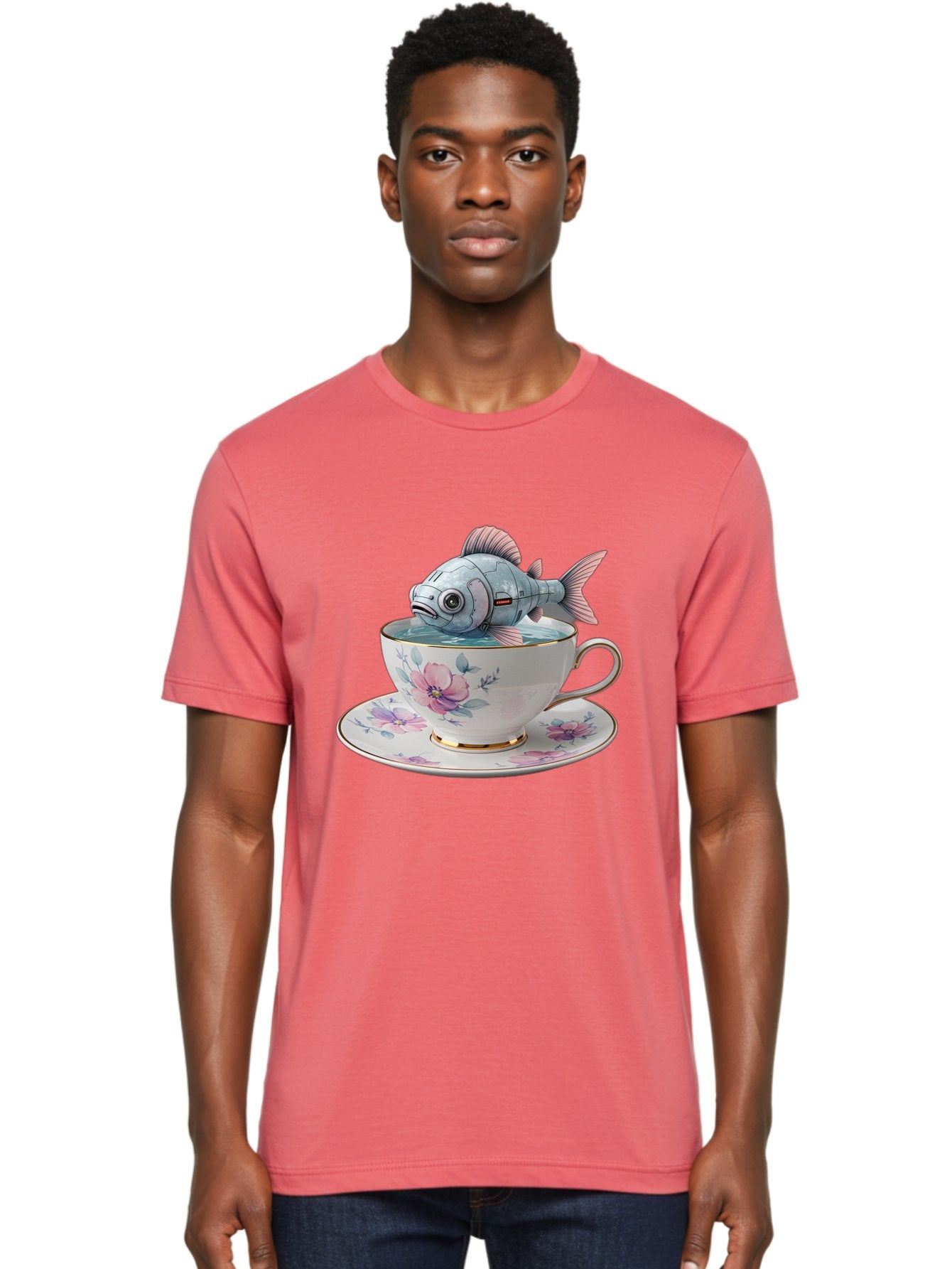 Fish-In-Teacup-3 Men'S Graphic Tee, 100% Cotton, Comfortable Casual Summer Wear, Machine Washable, Vintage Camera, Old Camera, Antique Camera, Black Camera, Classic Photography, Photography Equipment, Nostalgic Device, Film Camera, Camera Art Bak556 28