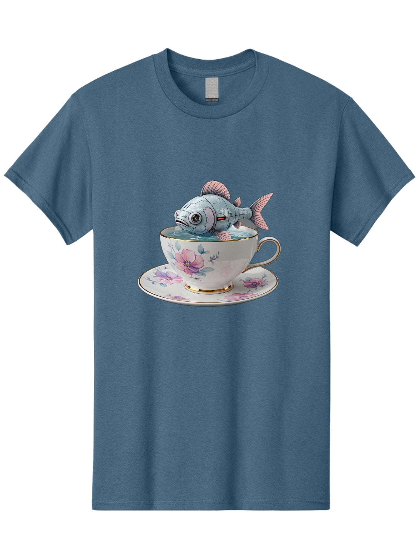 Fish-In-Teacup-3 Men'S Graphic Tee, 100% Cotton, Comfortable Casual Summer Wear, Machine Washable, Vintage Camera, Old Camera, Antique Camera, Black Camera, Classic Photography, Photography Equipment, Nostalgic Device, Film Camera, Camera Art Bak556 5