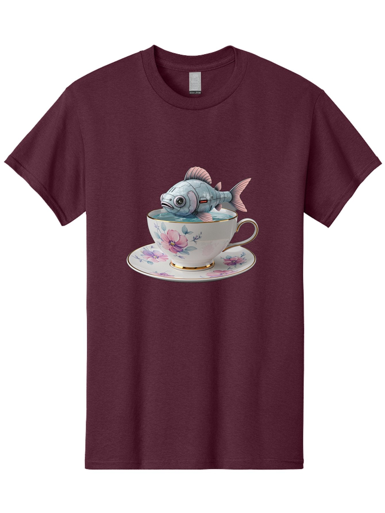 Fish-In-Teacup-3 Men'S Graphic Tee, 100% Cotton, Comfortable Casual Summer Wear, Machine Washable, Vintage Camera, Old Camera, Antique Camera, Black Camera, Classic Photography, Photography Equipment, Nostalgic Device, Film Camera, Camera Art Bak556