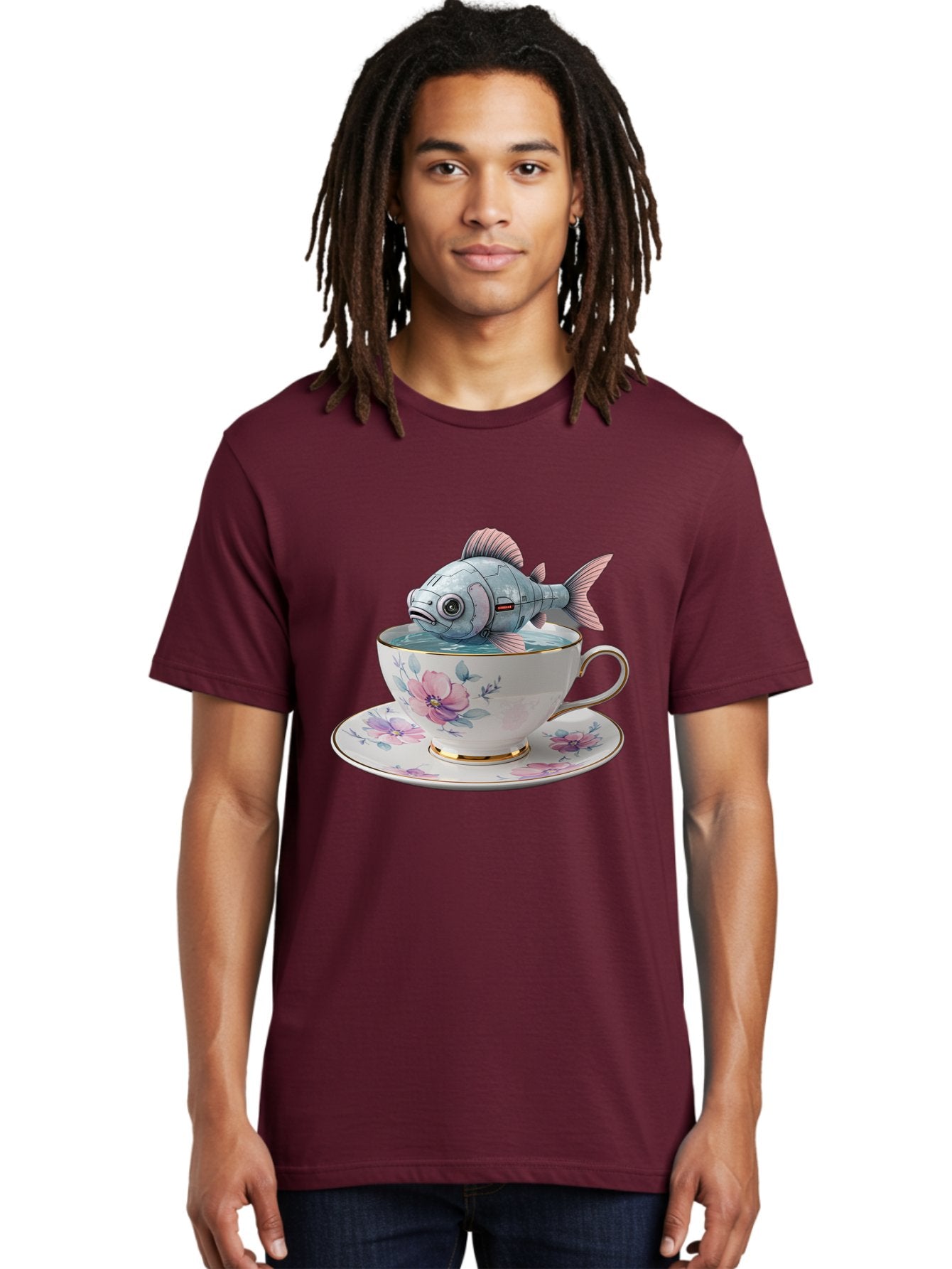 Fish-In-Teacup-3 Men'S Graphic Tee, 100% Cotton, Comfortable Casual Summer Wear, Machine Washable, Vintage Camera, Old Camera, Antique Camera, Black Camera, Classic Photography, Photography Equipment, Nostalgic Device, Film Camera, Camera Art Bak556 21