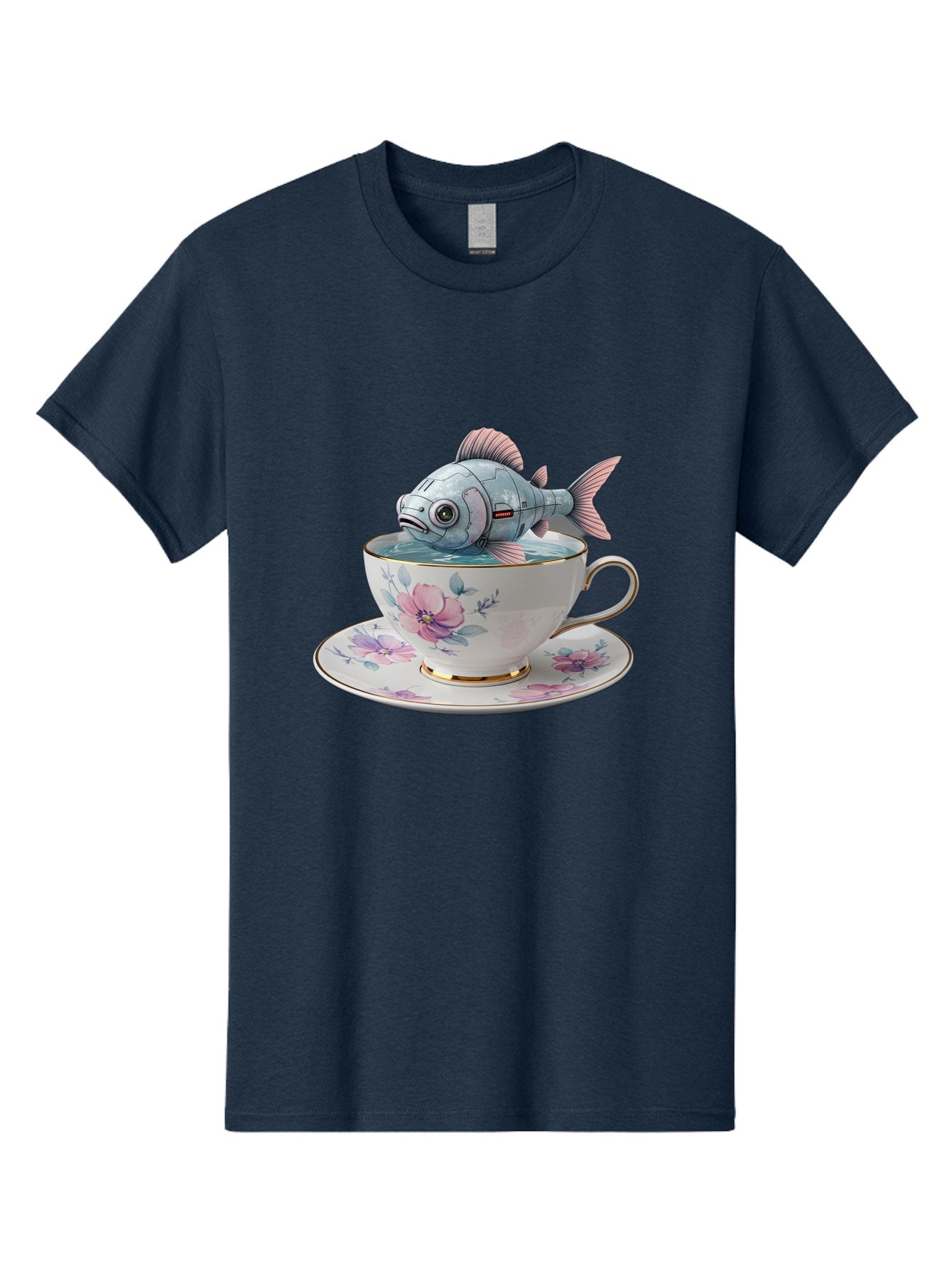 Fish-In-Teacup-3 Men'S Graphic Tee, 100% Cotton, Comfortable Casual Summer Wear, Machine Washable, Vintage Camera, Old Camera, Antique Camera, Black Camera, Classic Photography, Photography Equipment, Nostalgic Device, Film Camera, Camera Art Bak556 14