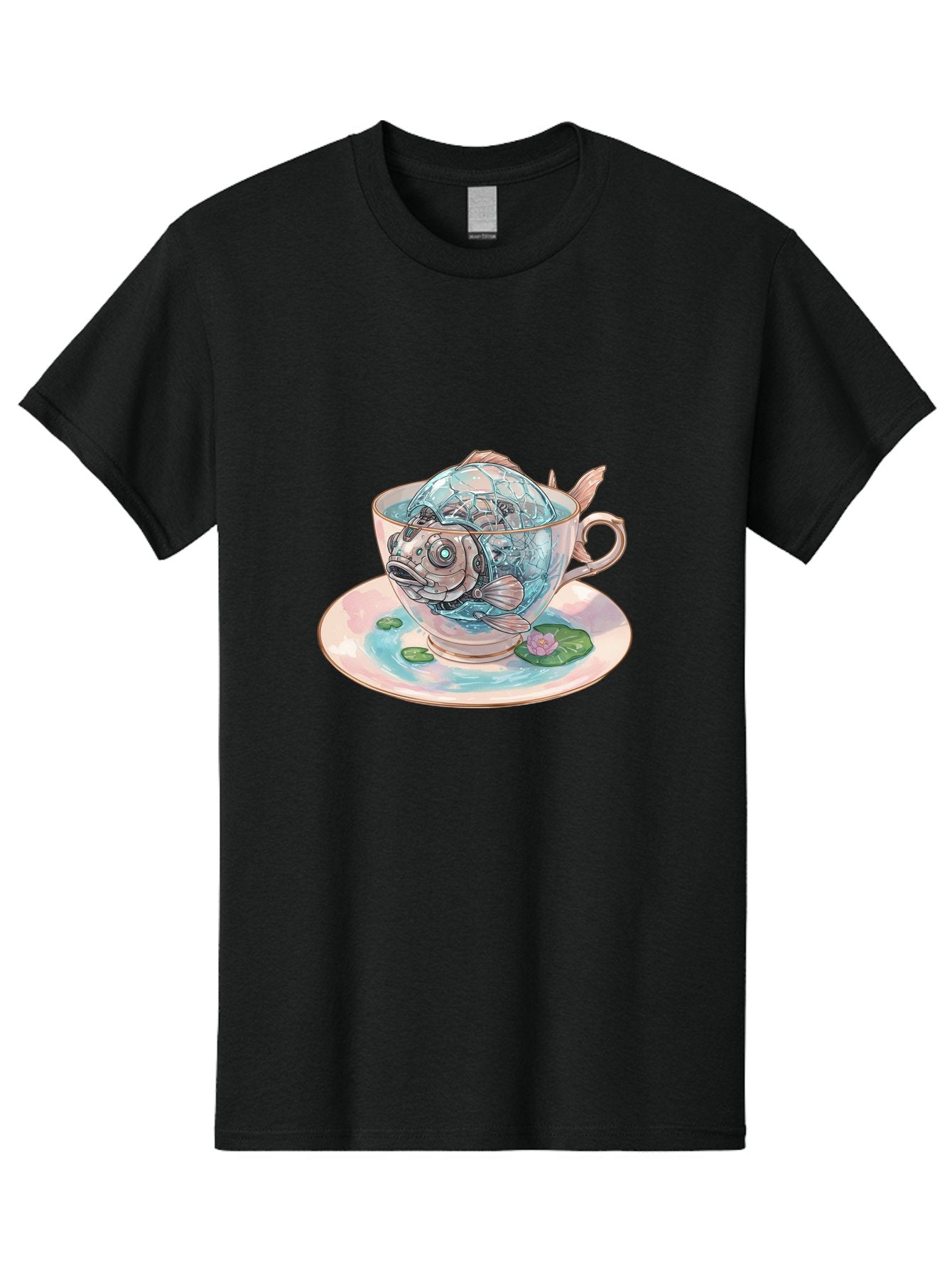 Fish-In-Teacup-4 Men'S Graphic Tee, 100% Cotton, Comfortable Casual Summer Wear, Machine Washable, Vintage Camera, Old Camera, Antique Camera, Black Camera, Classic Photography, Photography Equipment, Nostalgic Device, Film Camera, Camera Art Bak557 3