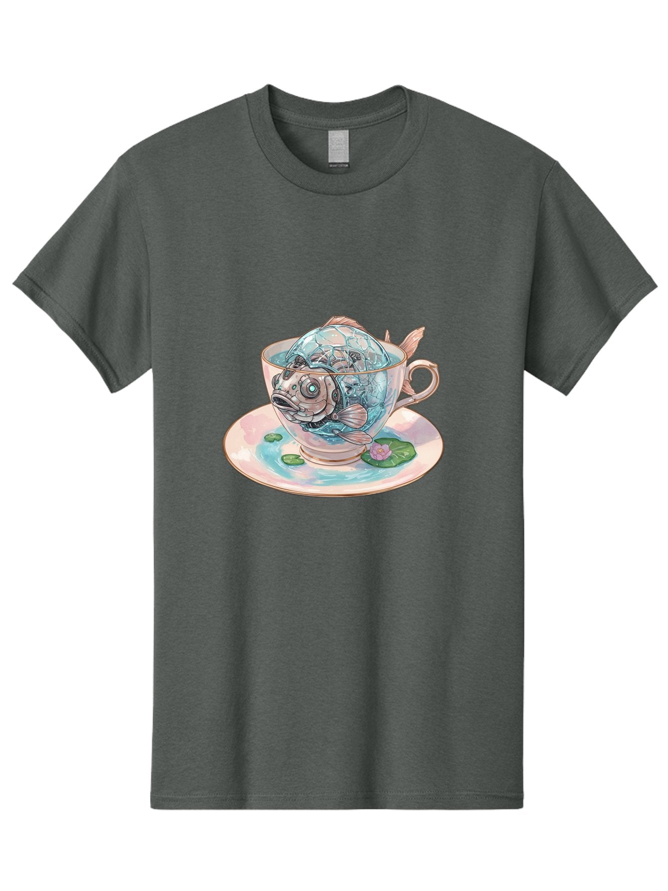 Fish-In-Teacup-4 Men'S Graphic Tee, 100% Cotton, Comfortable Casual Summer Wear, Machine Washable, Vintage Camera, Old Camera, Antique Camera, Black Camera, Classic Photography, Photography Equipment, Nostalgic Device, Film Camera, Camera Art Bak557 5