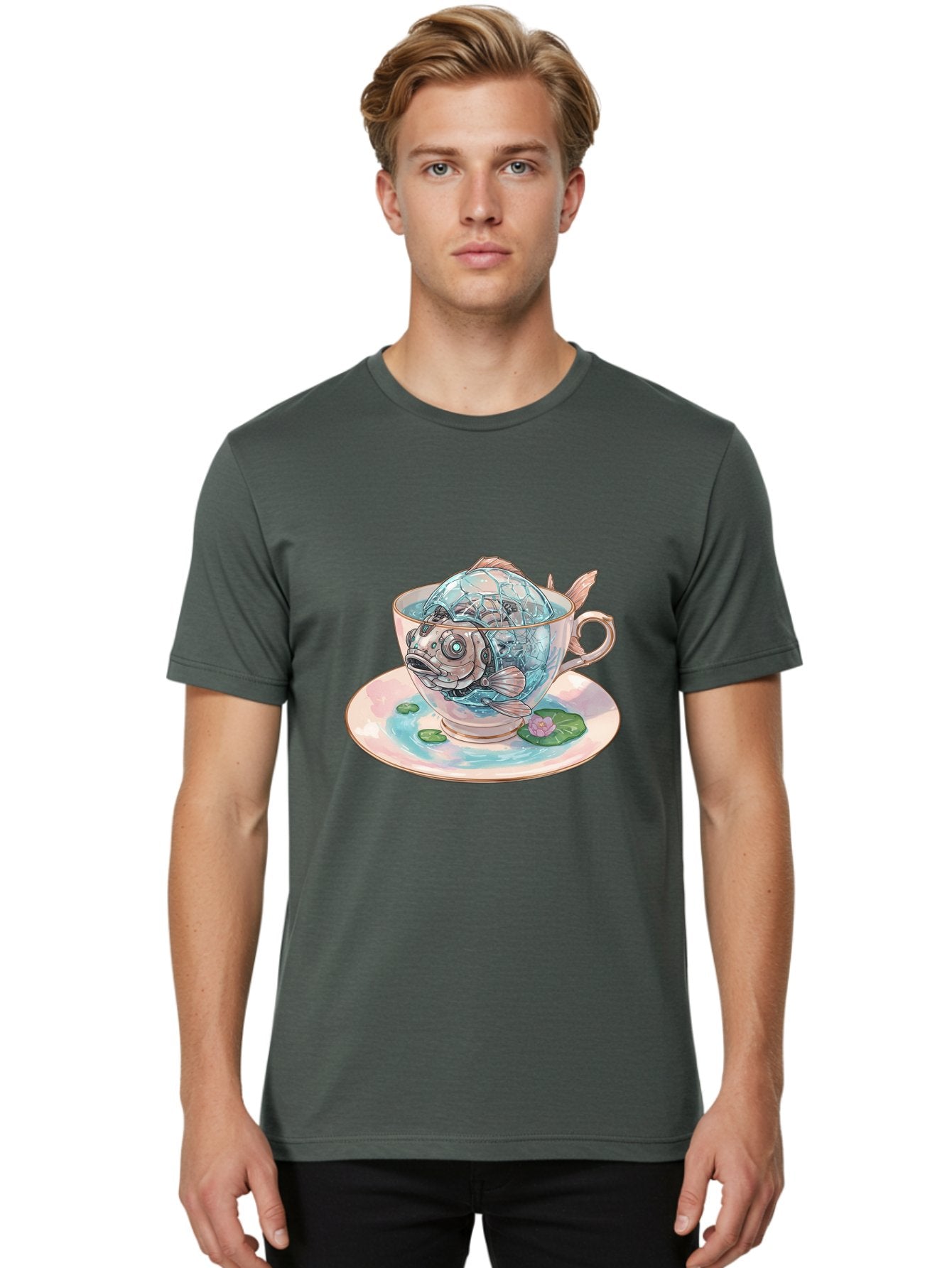 Fish-In-Teacup-4 Men'S Graphic Tee, 100% Cotton, Comfortable Casual Summer Wear, Machine Washable, Vintage Camera, Old Camera, Antique Camera, Black Camera, Classic Photography, Photography Equipment, Nostalgic Device, Film Camera, Camera Art Bak557 23