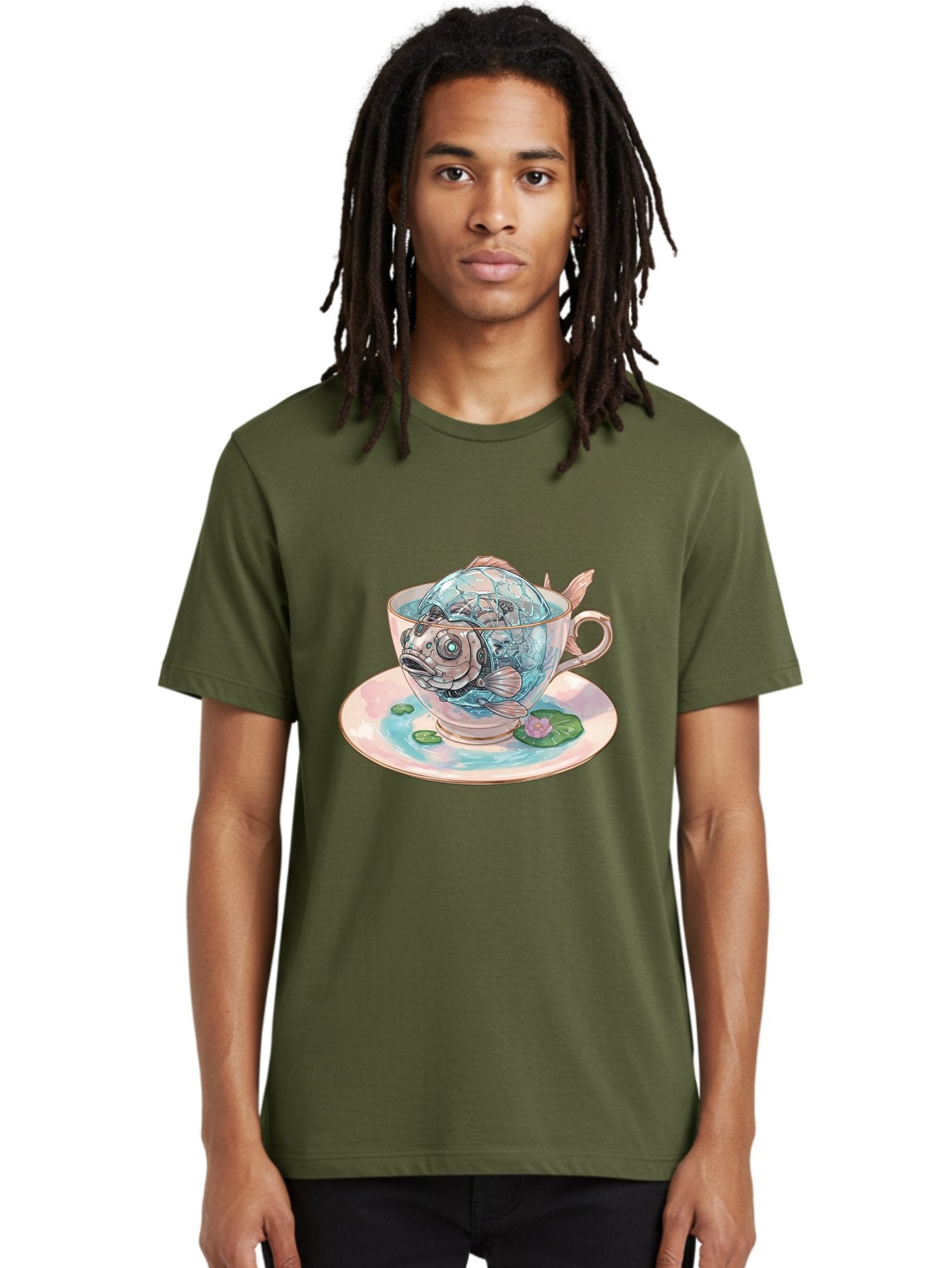 Fish-In-Teacup-4 Men'S Graphic Tee, 100% Cotton, Comfortable Casual Summer Wear, Machine Washable, Vintage Camera, Old Camera, Antique Camera, Black Camera, Classic Photography, Photography Equipment, Nostalgic Device, Film Camera, Camera Art Bak557 26