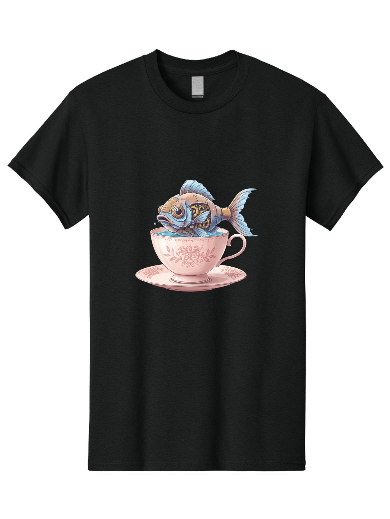 Fish-In-Teacup Men'S Graphic Tee, 100% Cotton, Comfortable Casual Summer Wear, Machine Washable, Vintage Camera, Old Camera, Antique Camera, Black Camera, Classic Photography, Photography Equipment, Nostalgic Device, Film Camera, Camera Art Bak558 5