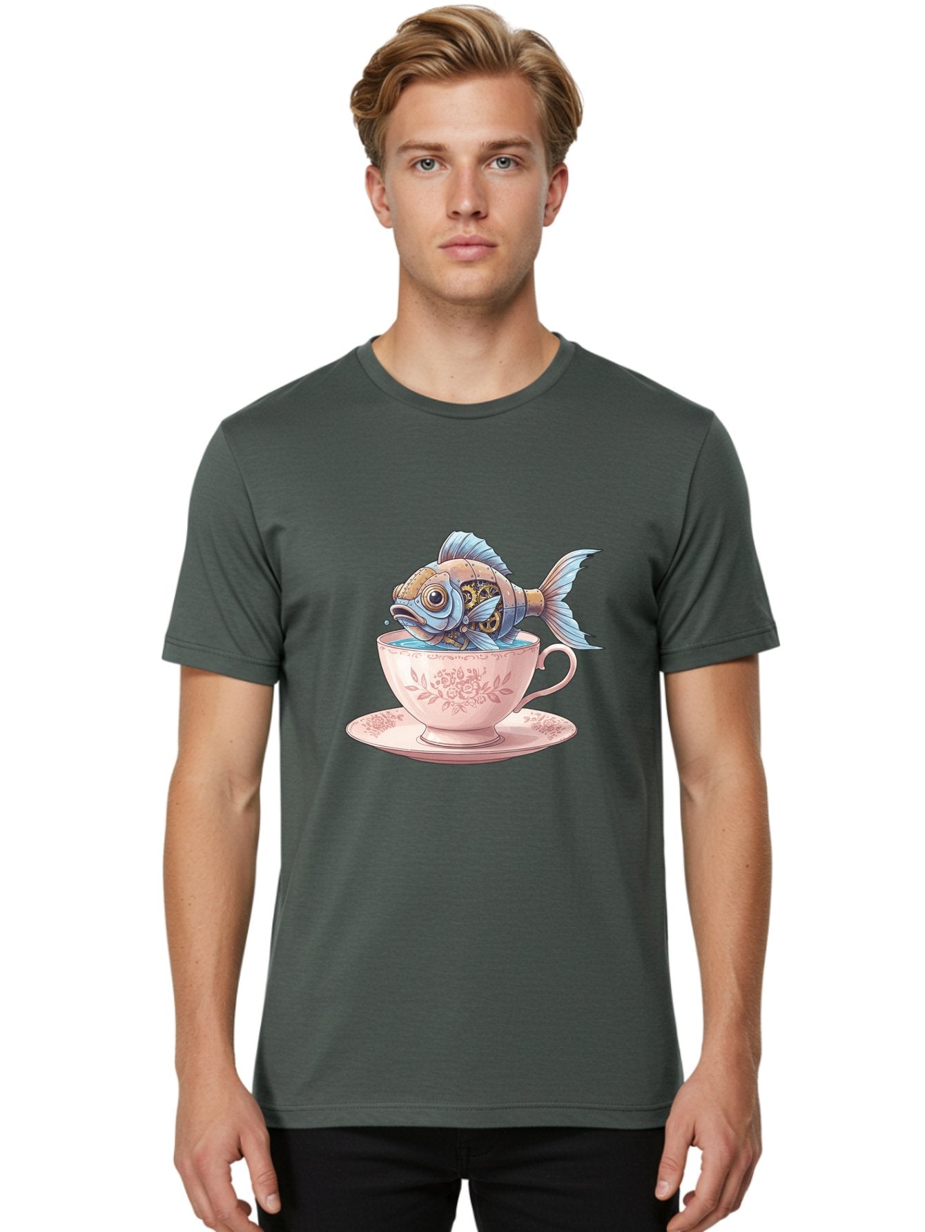 Fish-In-Teacup Men'S Graphic Tee, 100% Cotton, Comfortable Casual Summer Wear, Machine Washable, Vintage Camera, Old Camera, Antique Camera, Black Camera, Classic Photography, Photography Equipment, Nostalgic Device, Film Camera, Camera Art Bak558 19